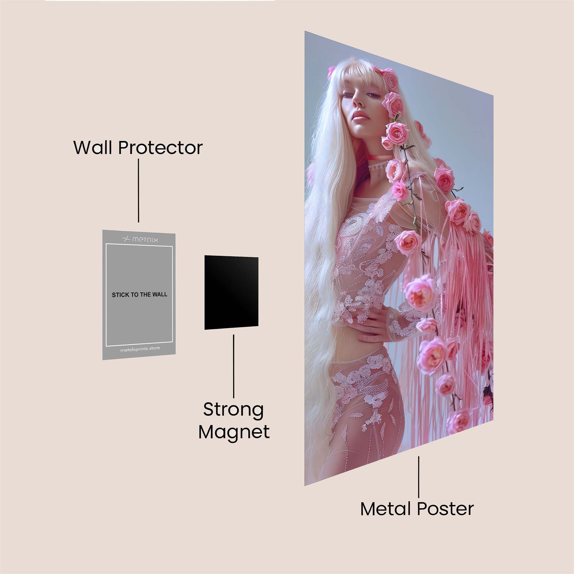 Floral Enchantment Safe Wall Magnetic / M