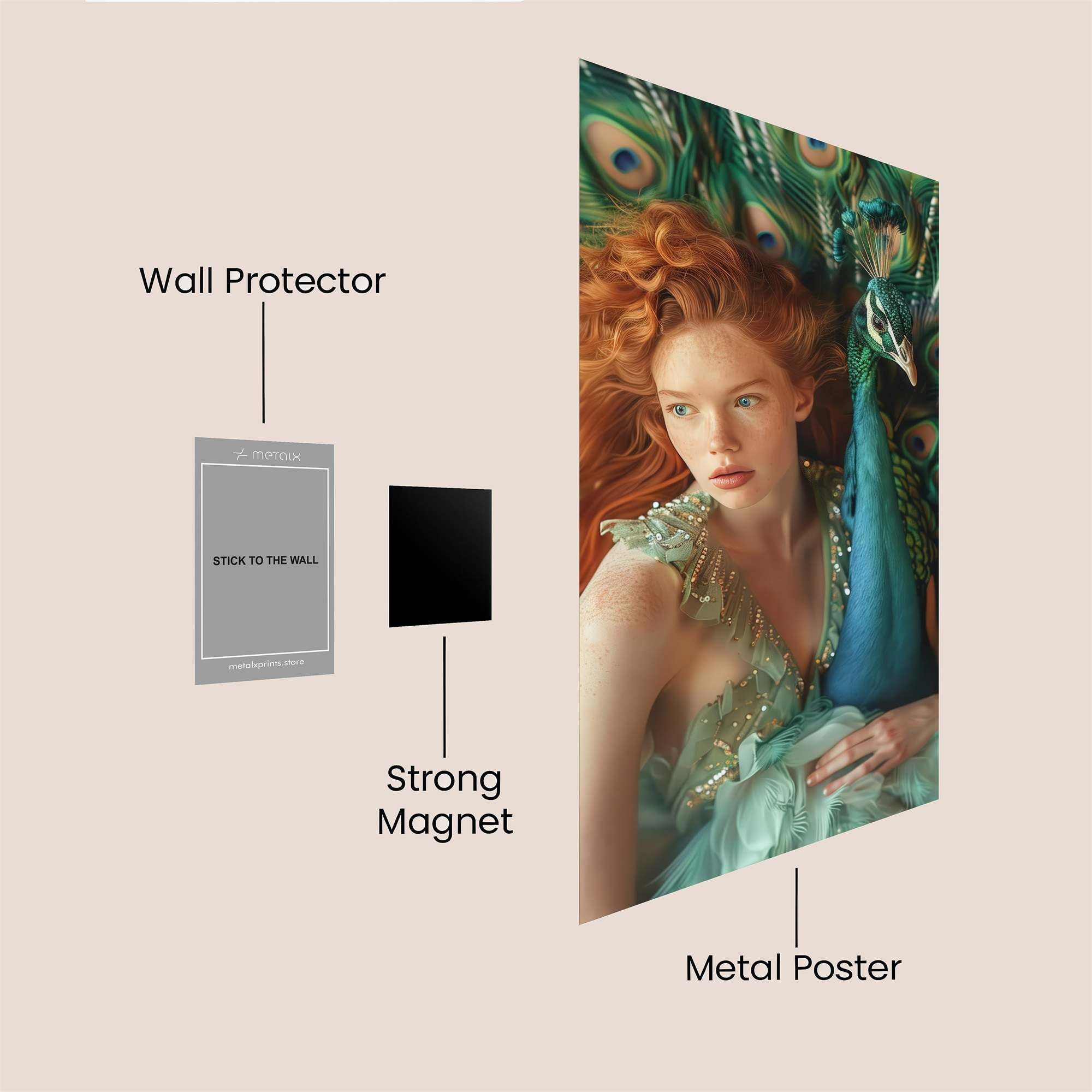 Peacock Enchantment Safe Wall Magnetic / M