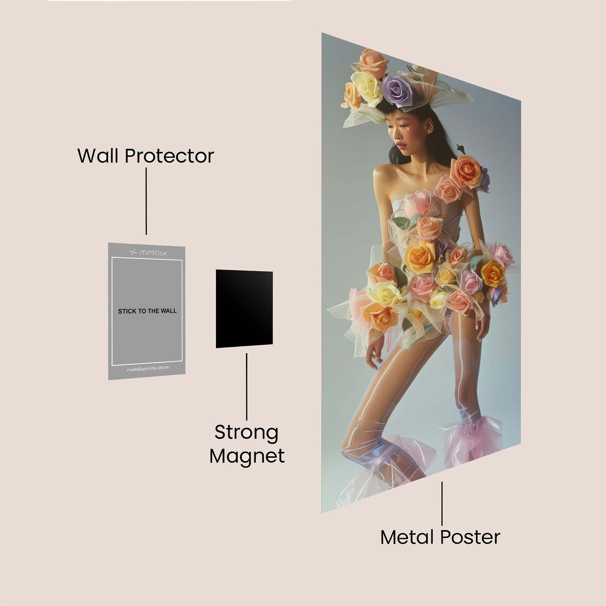 Floral Fantasy Safe Wall Magnetic / M