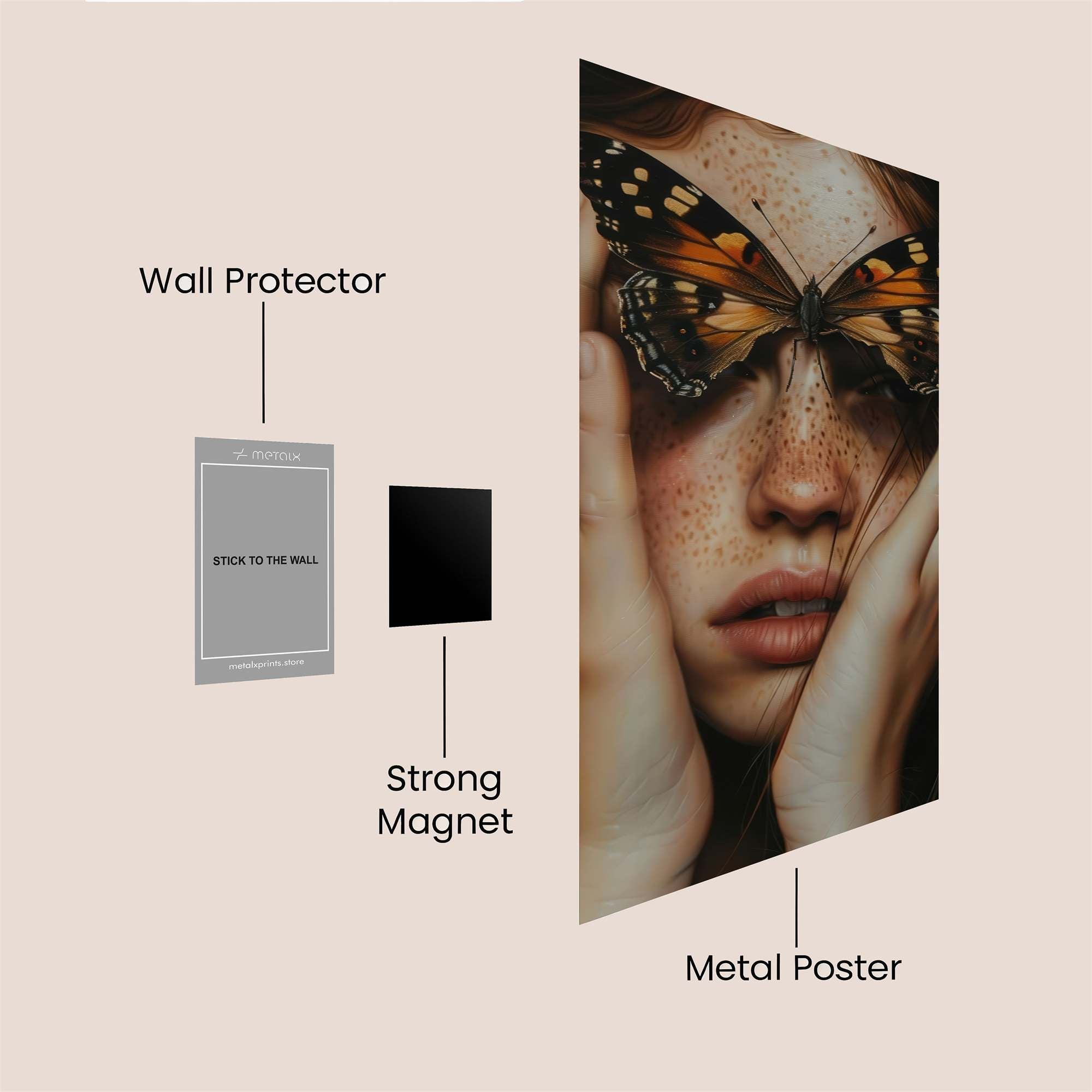 Butterfly Whimsy Safe Wall Magnetic / M