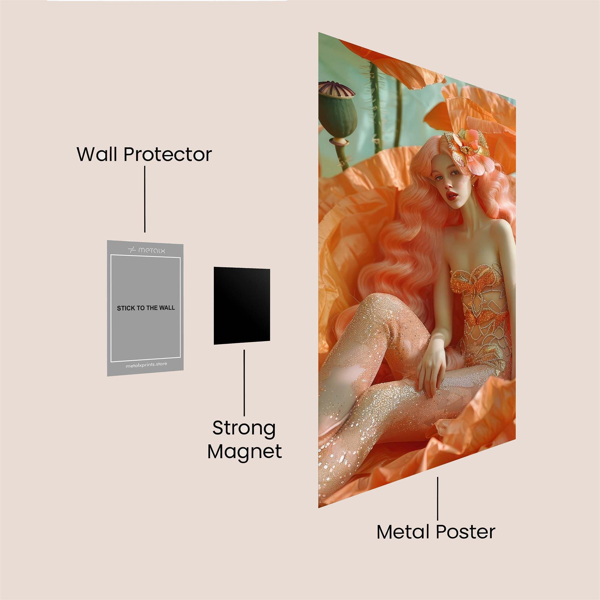 Poppy Dream Safe Wall Magnetic / M