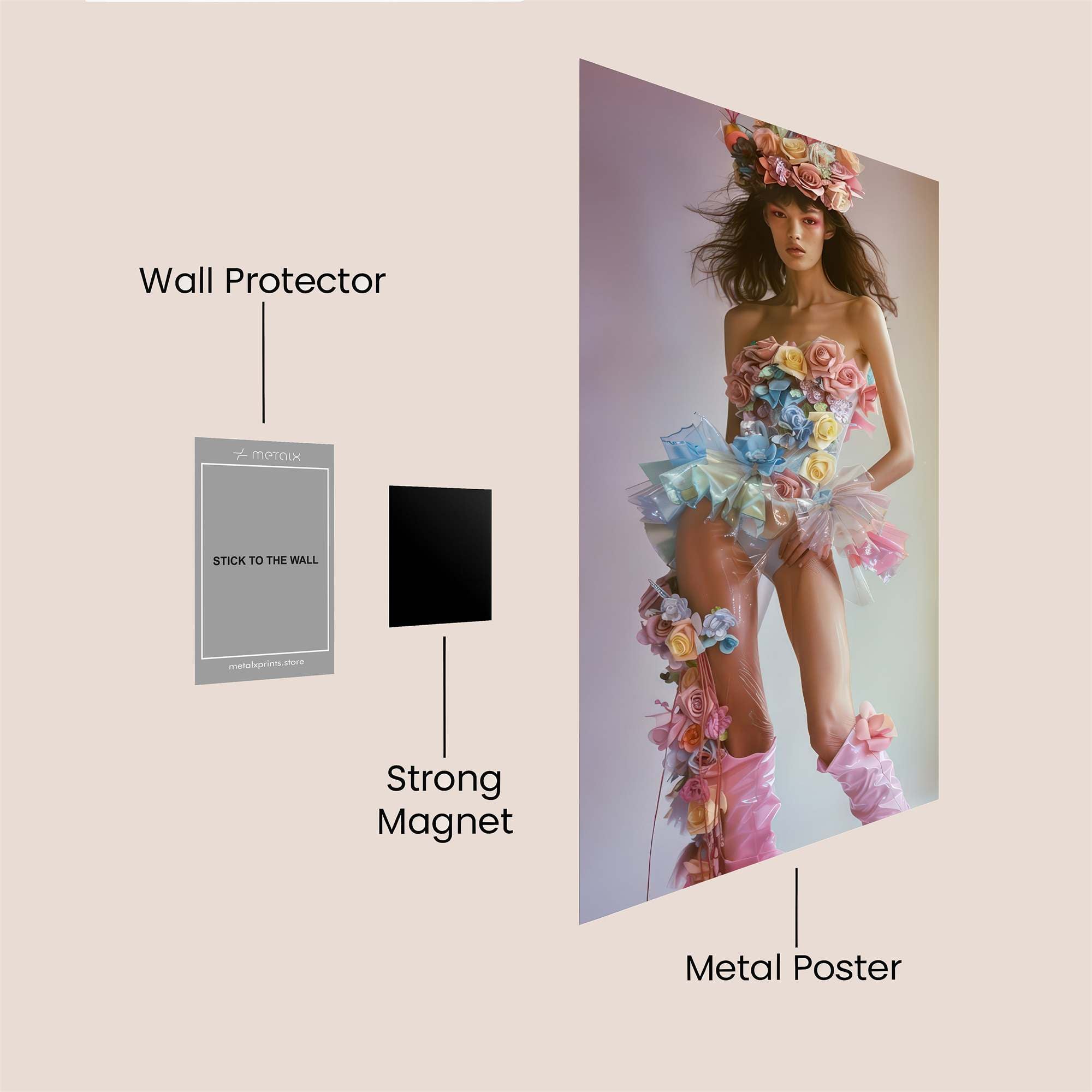 Floral Fantasy Safe Wall Magnetic / M