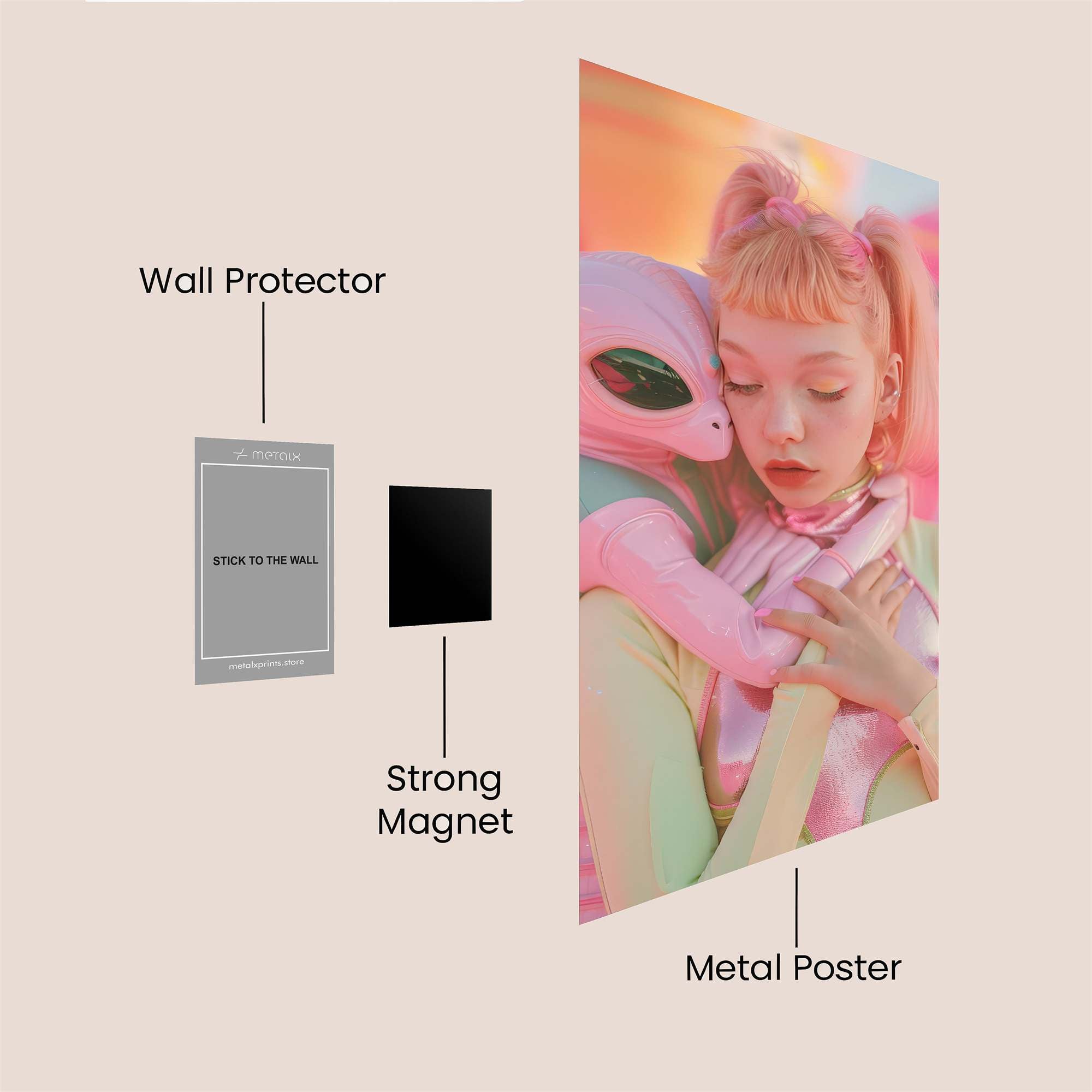 Alien Embrace Safe Wall Magnetic / M