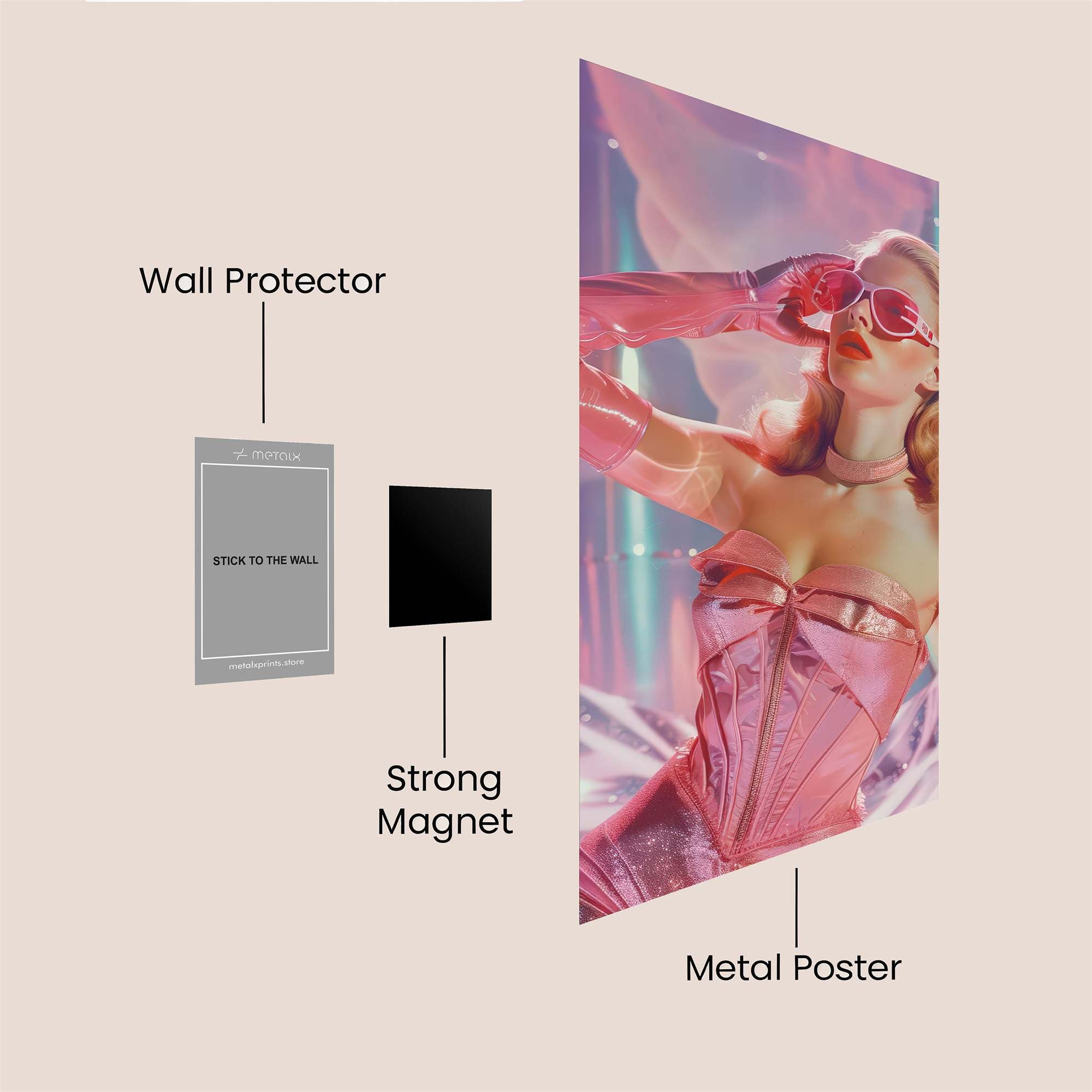 Neon Diva Safe Wall Magnetic / M