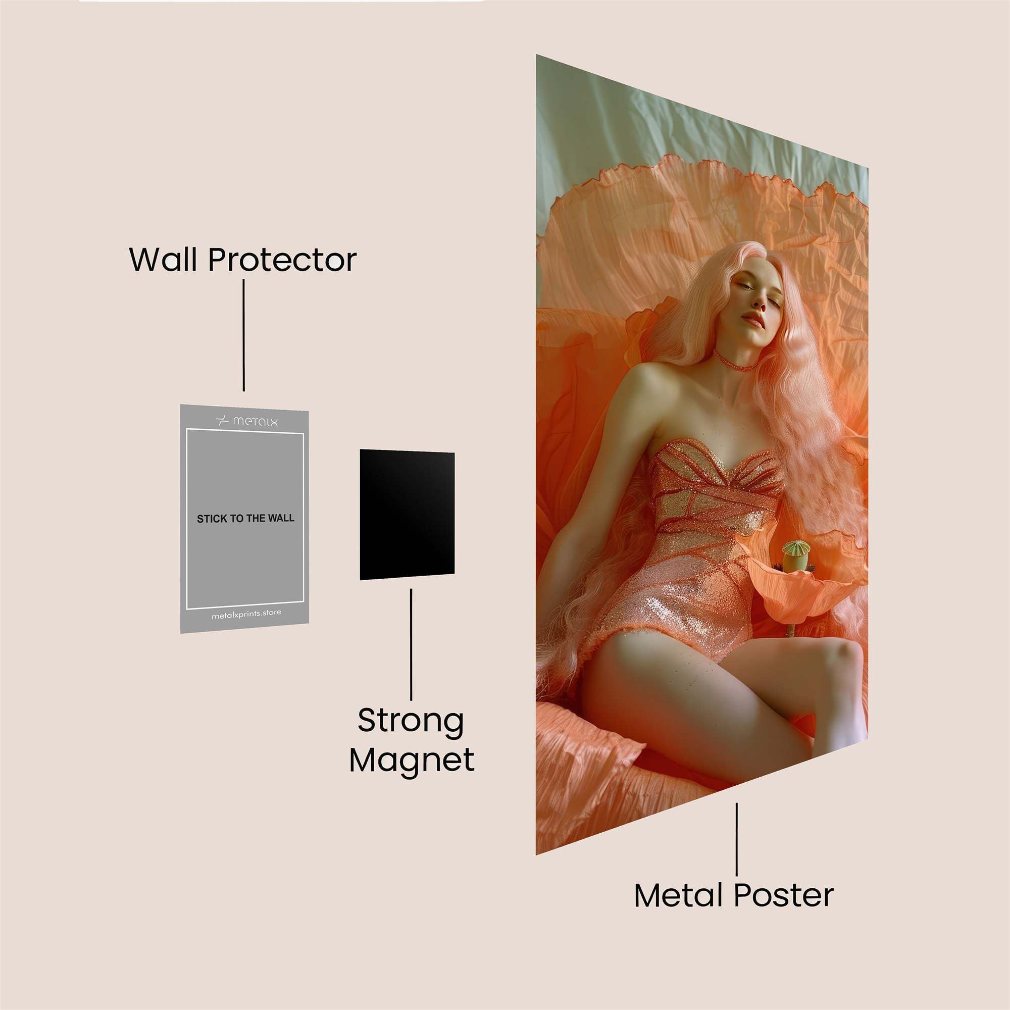 Poppy Dream Safe Wall Magnetic / M