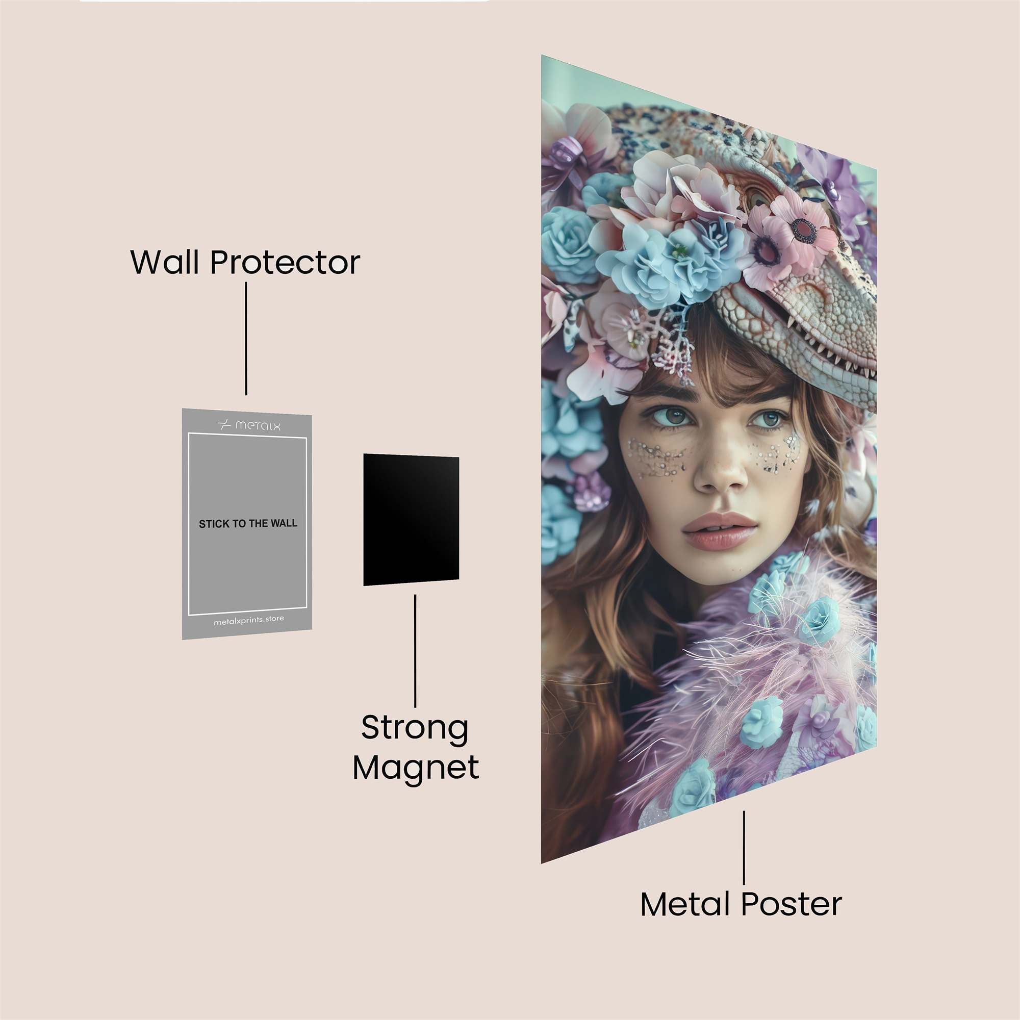 DinoWhimsy Safe Wall Magnetic / M