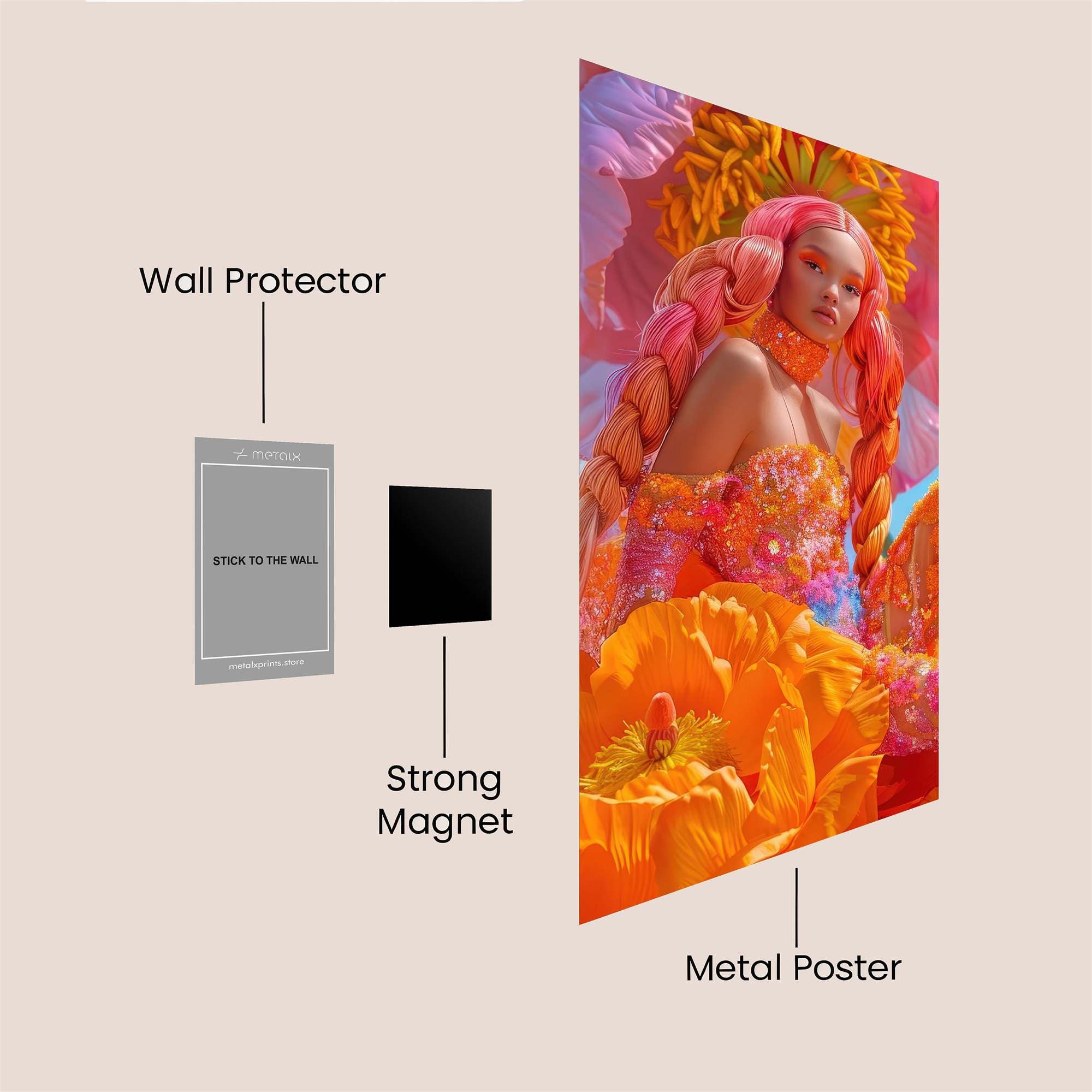Poppy Bliss Safe Wall Magnetic / M