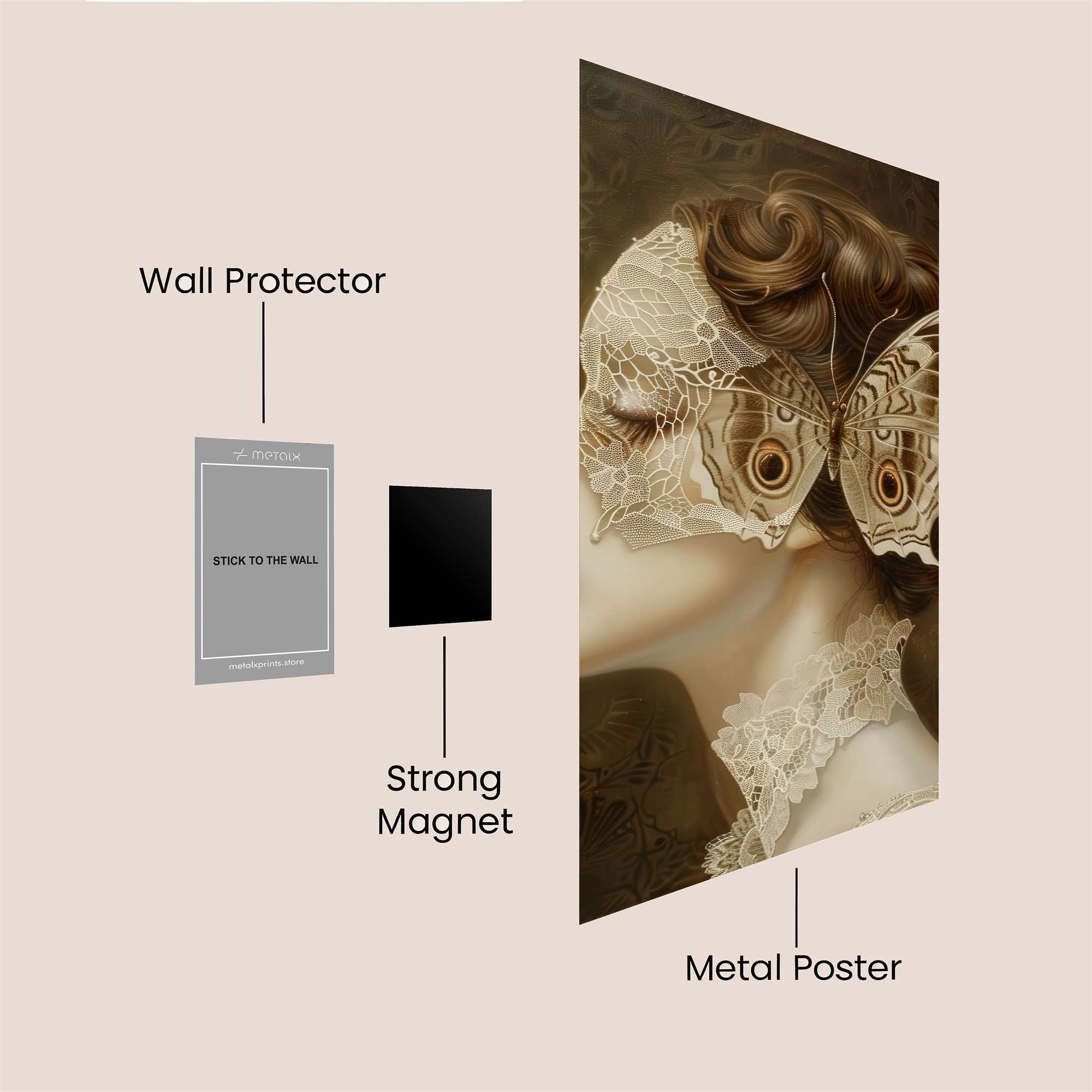 Butterfly Elegance Safe Wall Magnetic / M