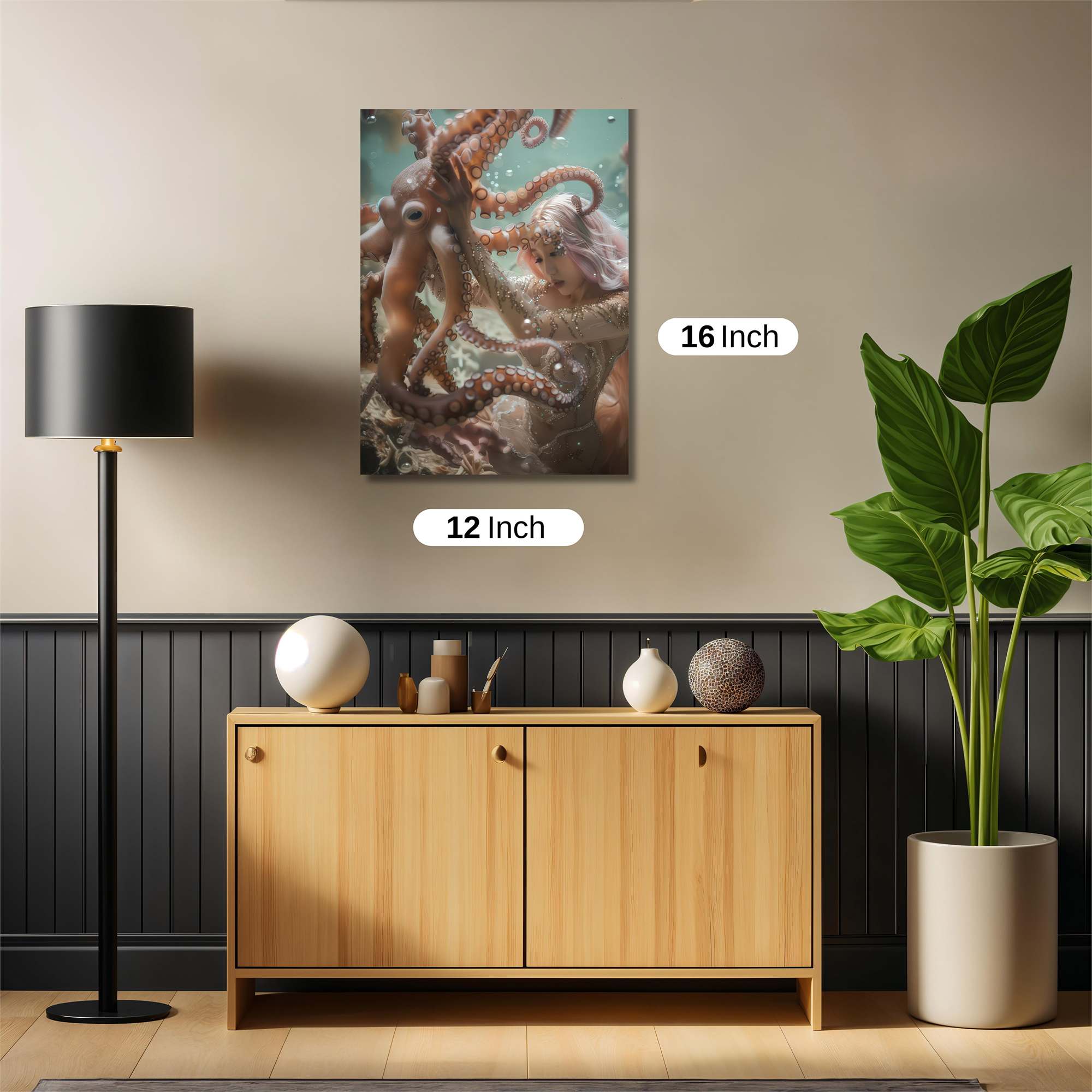 Mermaid Embrace Safe Wall Magnetic / M
