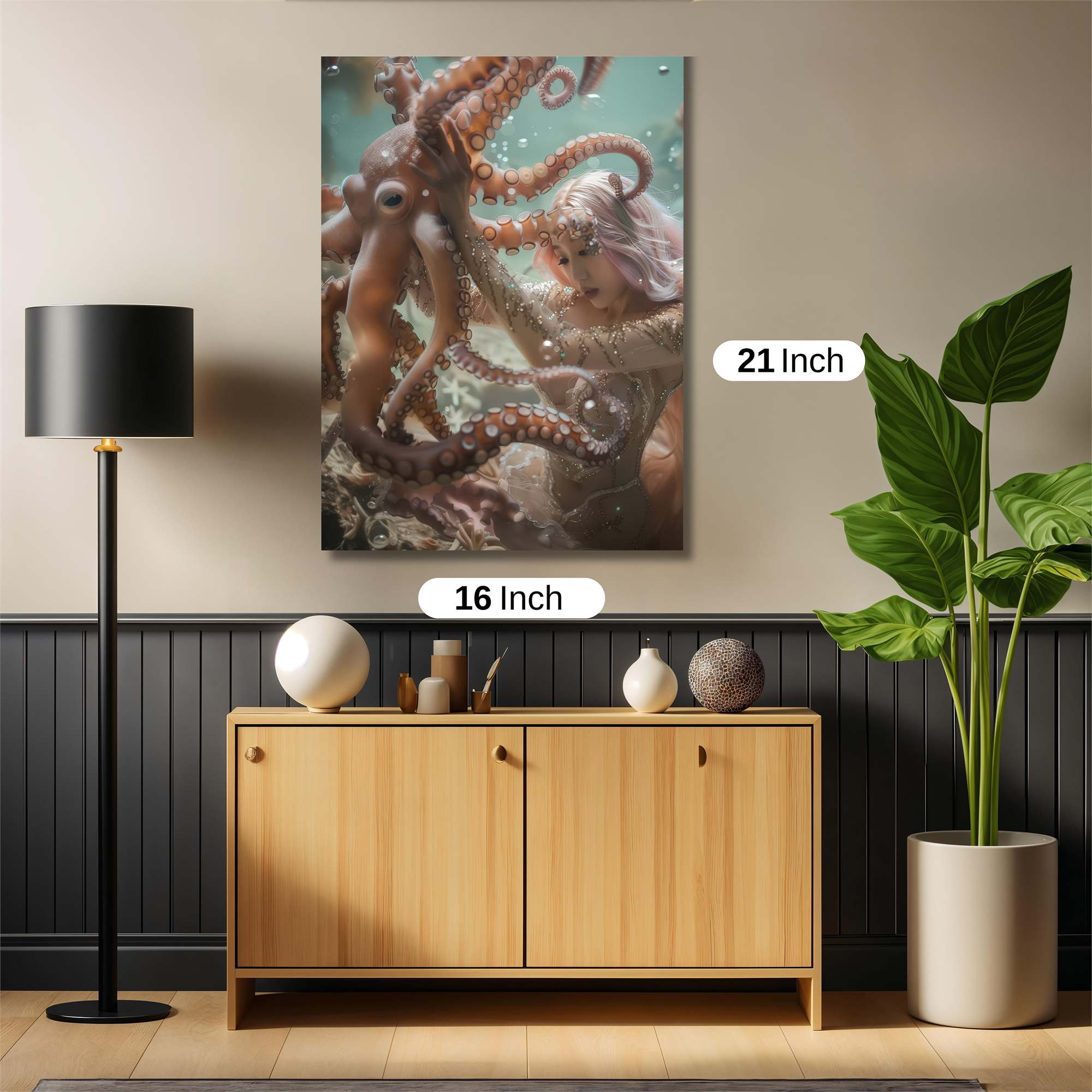 Mermaid Embrace Safe Wall Magnetic / M
