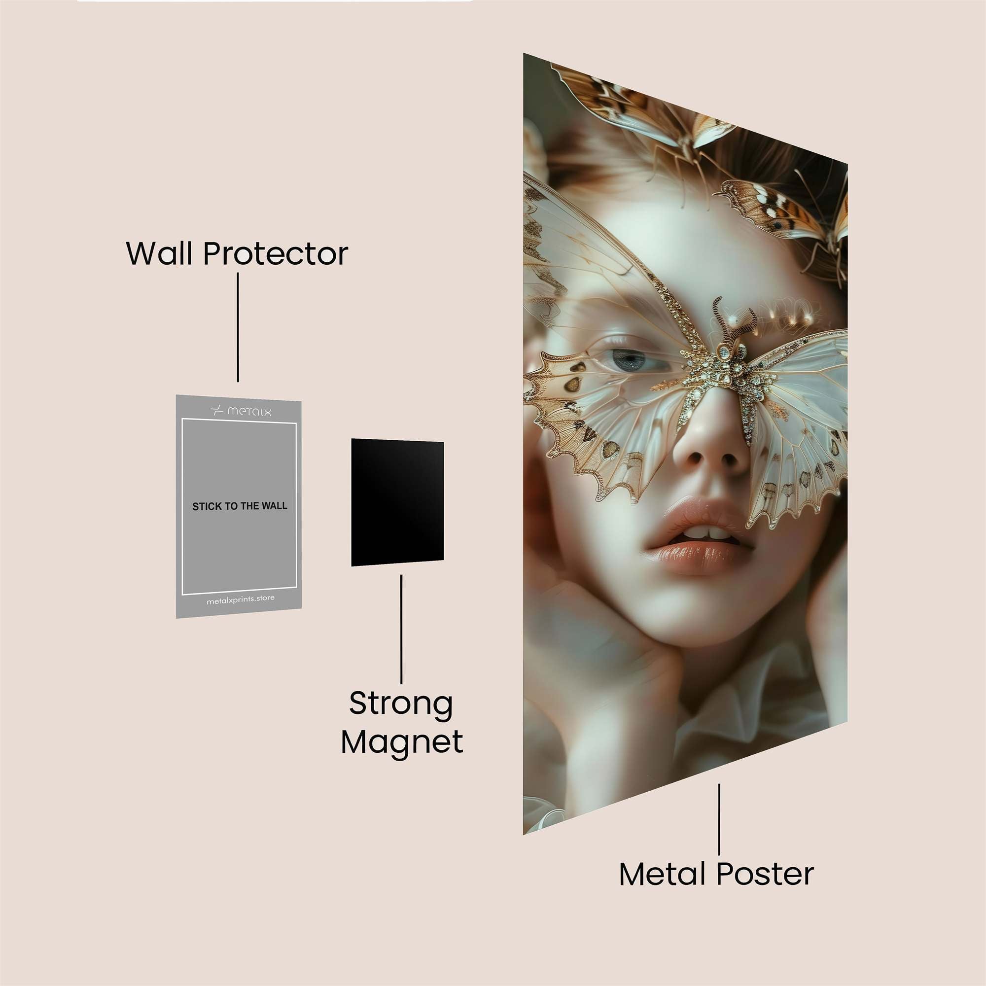 Butterfly Whimsy Safe Wall Magnetic / M