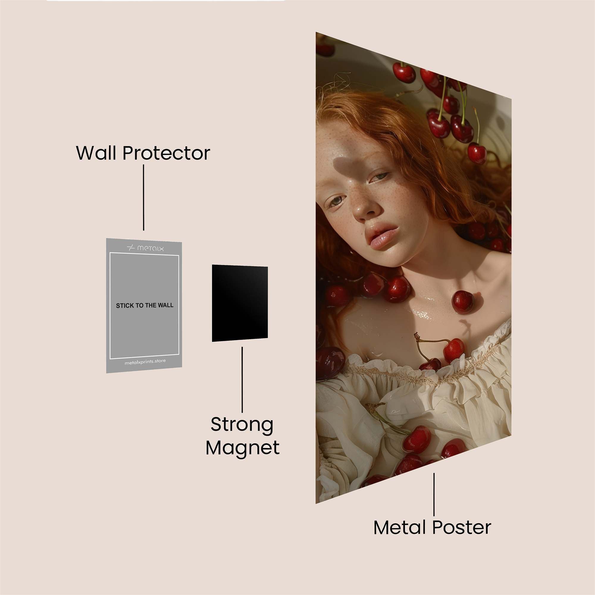 Cherry Dream Safe Wall Magnetic / M