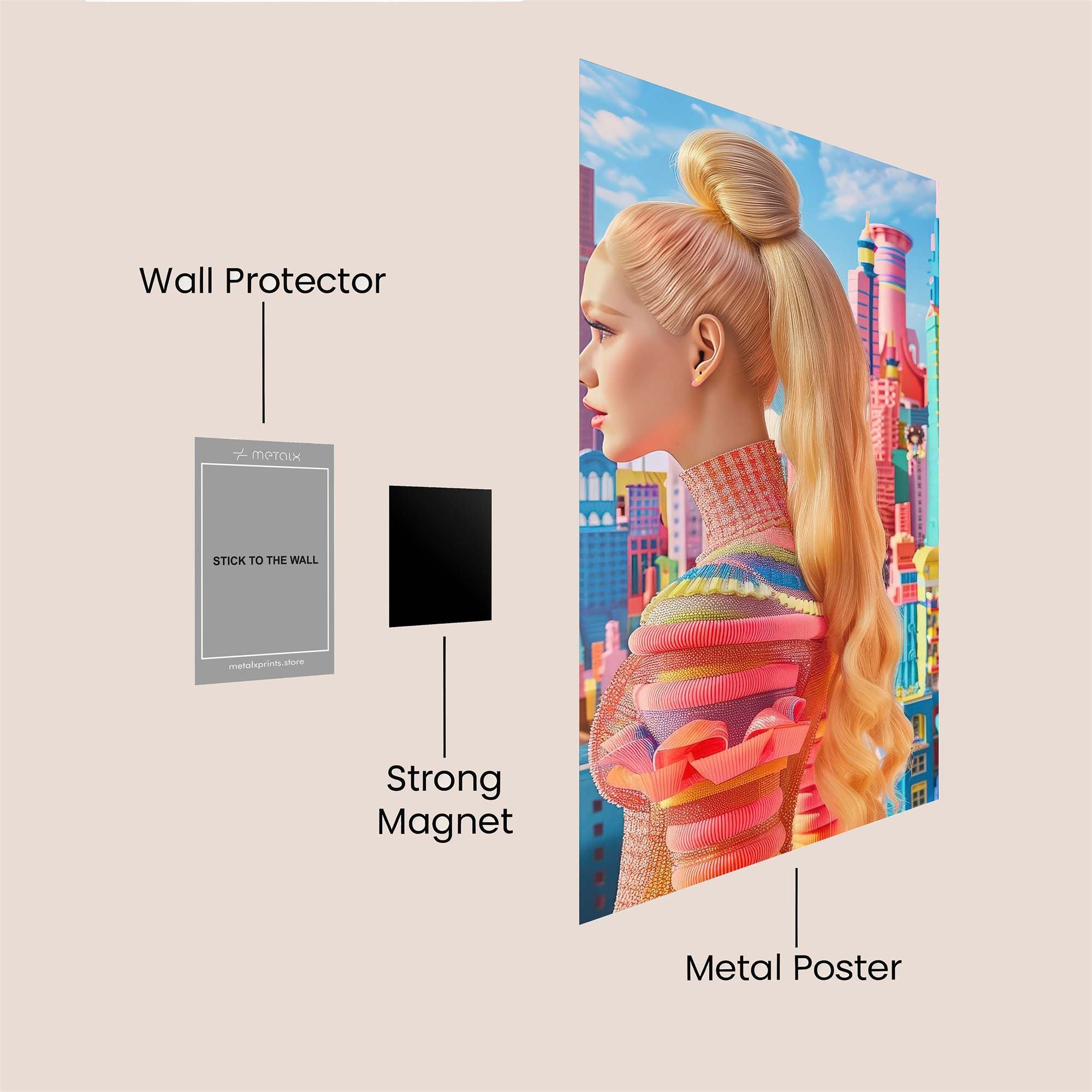 Barbie Whimsy Safe Wall Magnetic / M