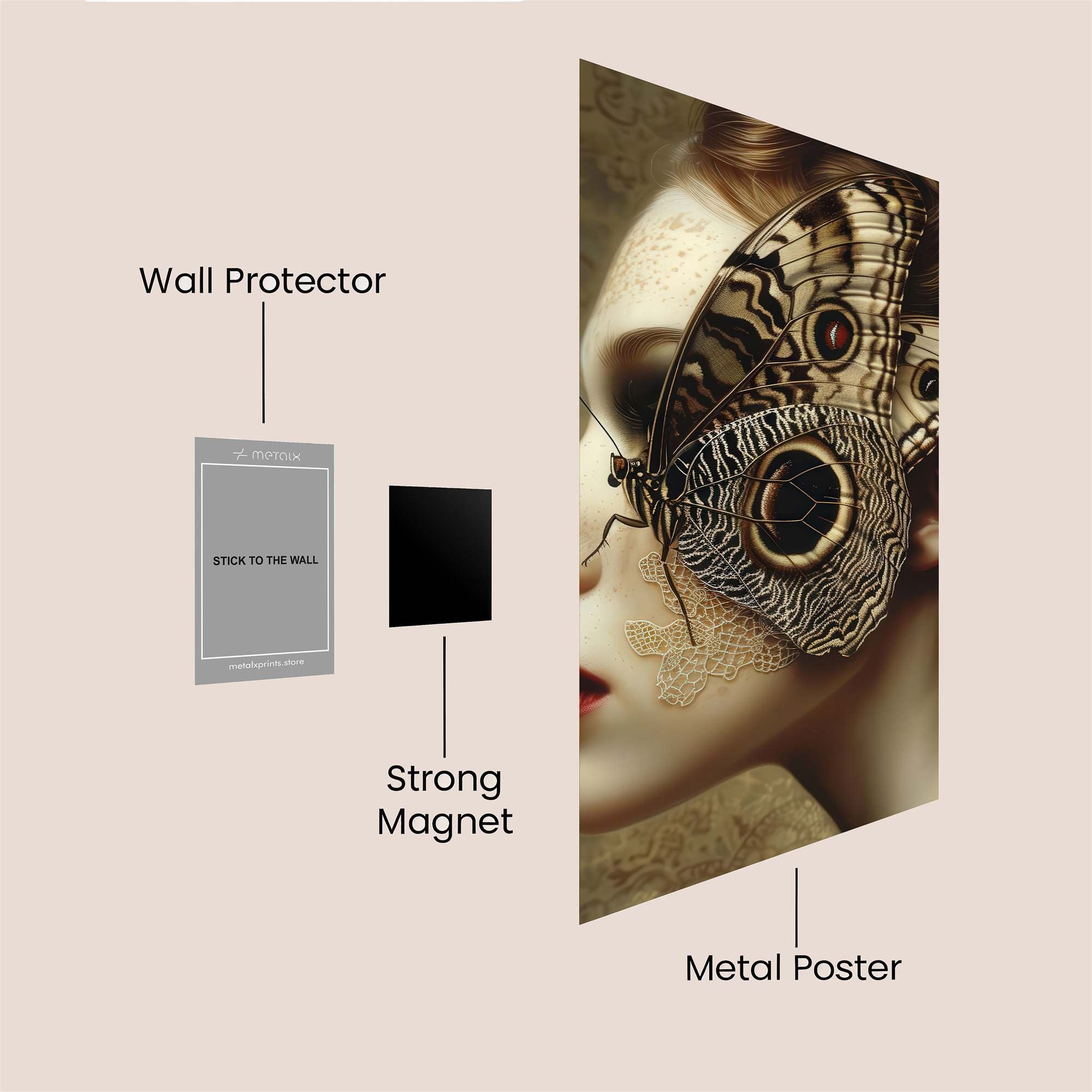 Butterfly Enigma Safe Wall Magnetic / M