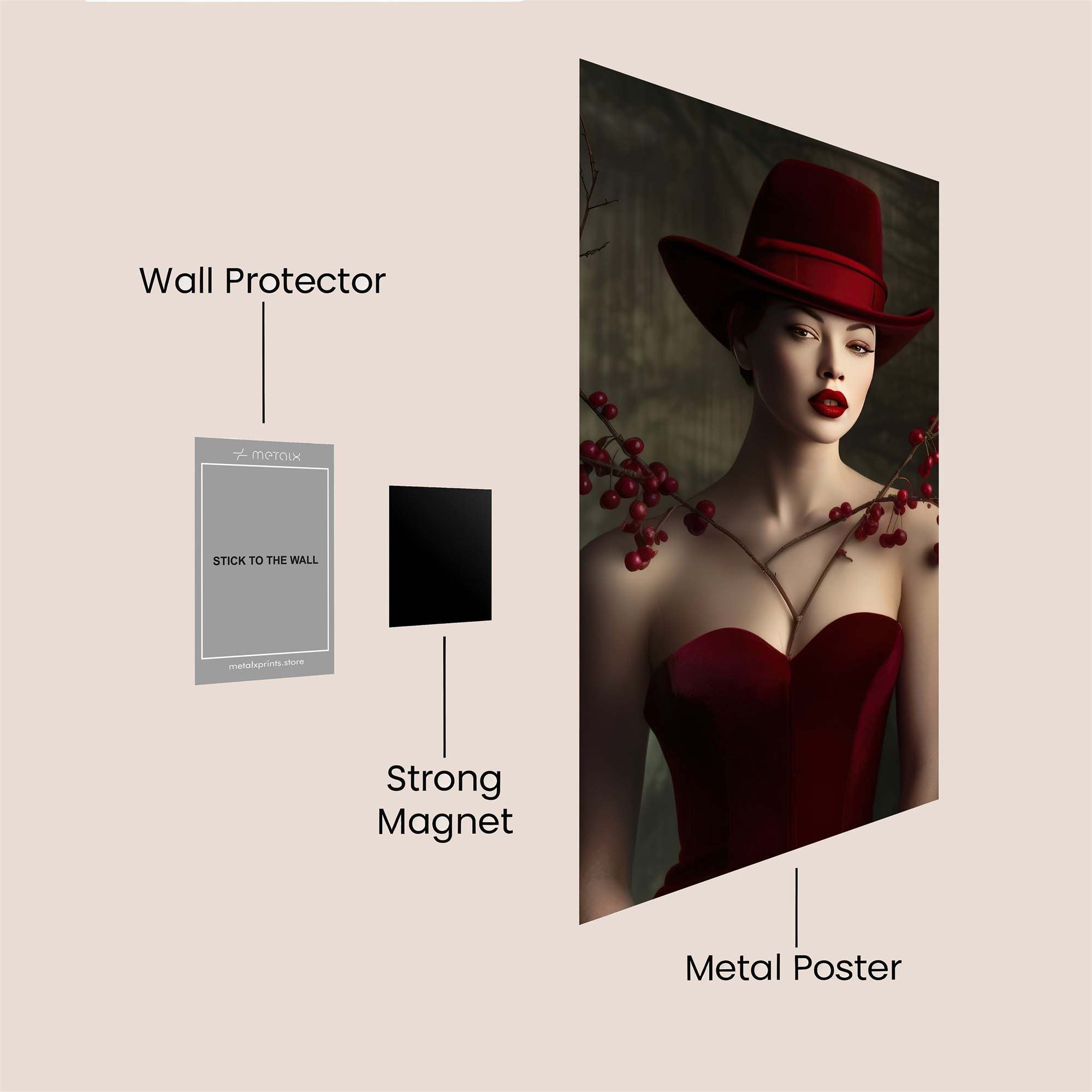 Scarlet Enigma Safe Wall Magnetic / M