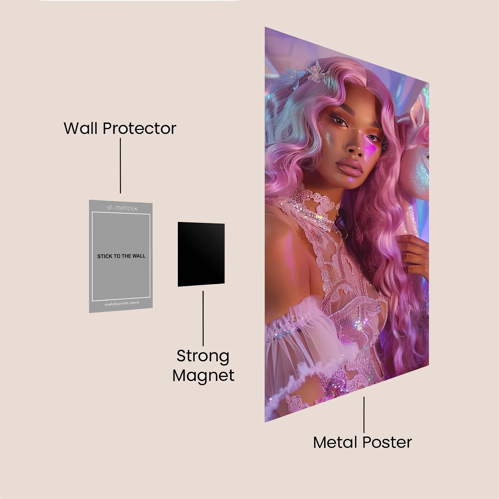 Unicorn Dream Safe Wall Magnetic / M