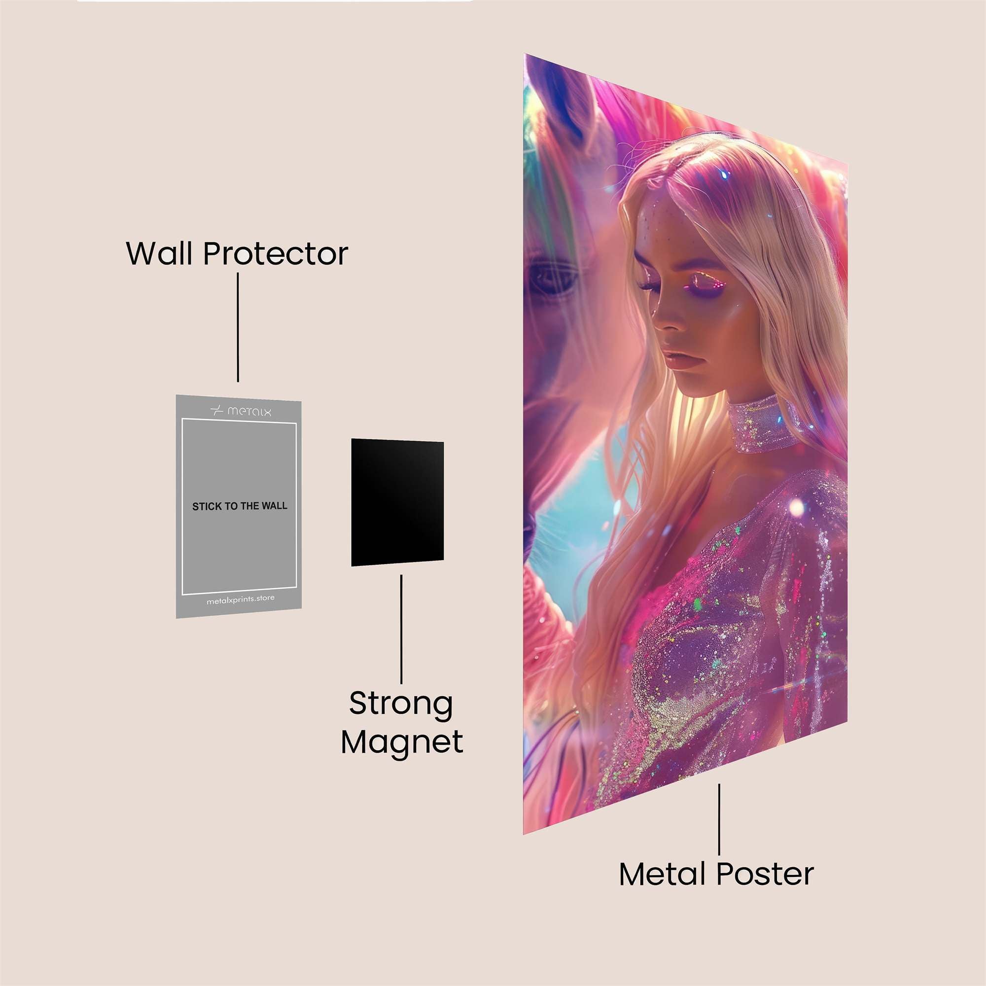 Unicorn Serenity Safe Wall Magnetic / M