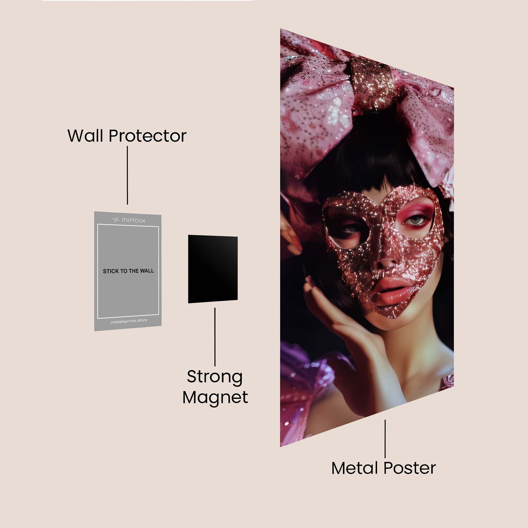 Glitter Enigma Safe Wall Magnetic / M