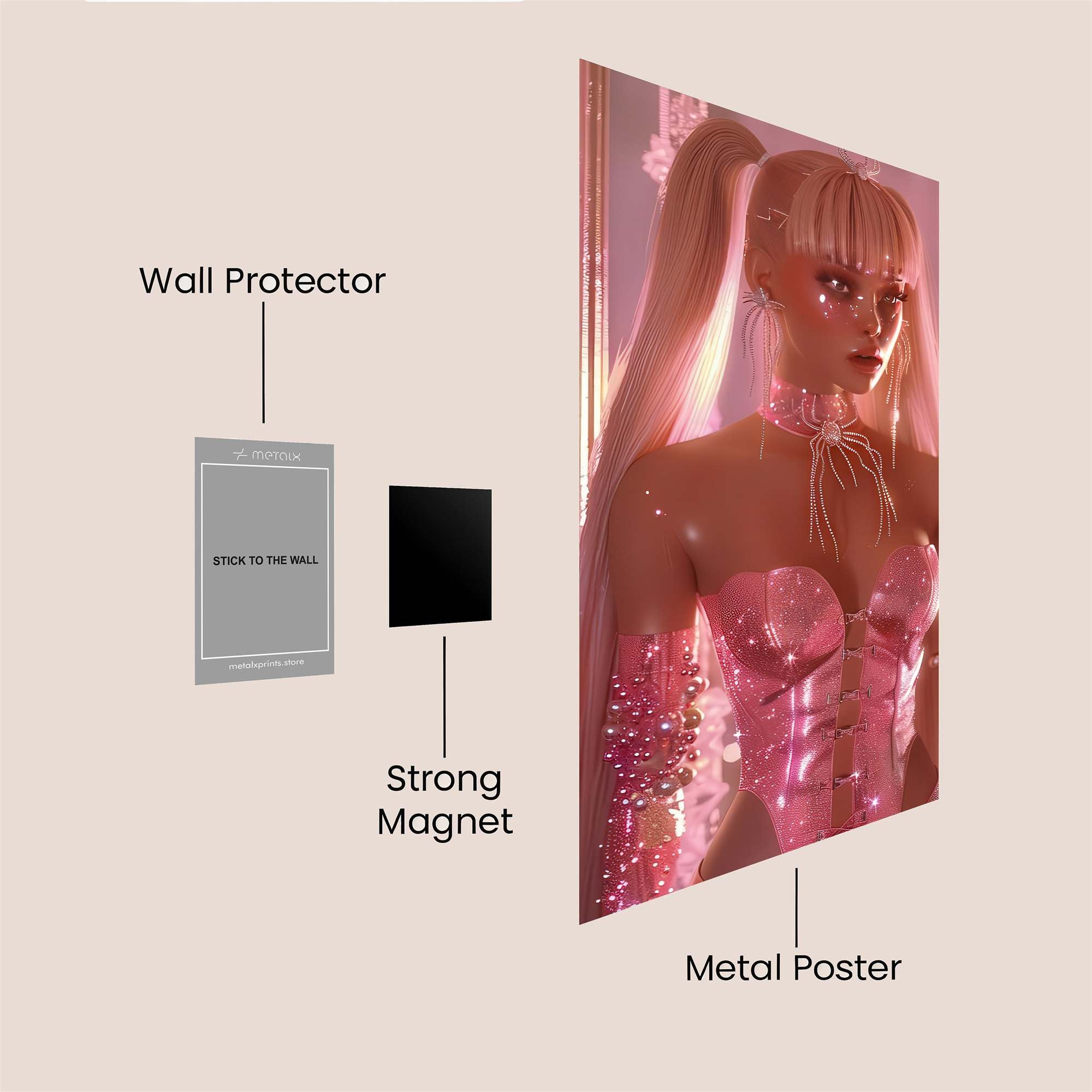 Princess Radiant Safe Wall Magnetic / M