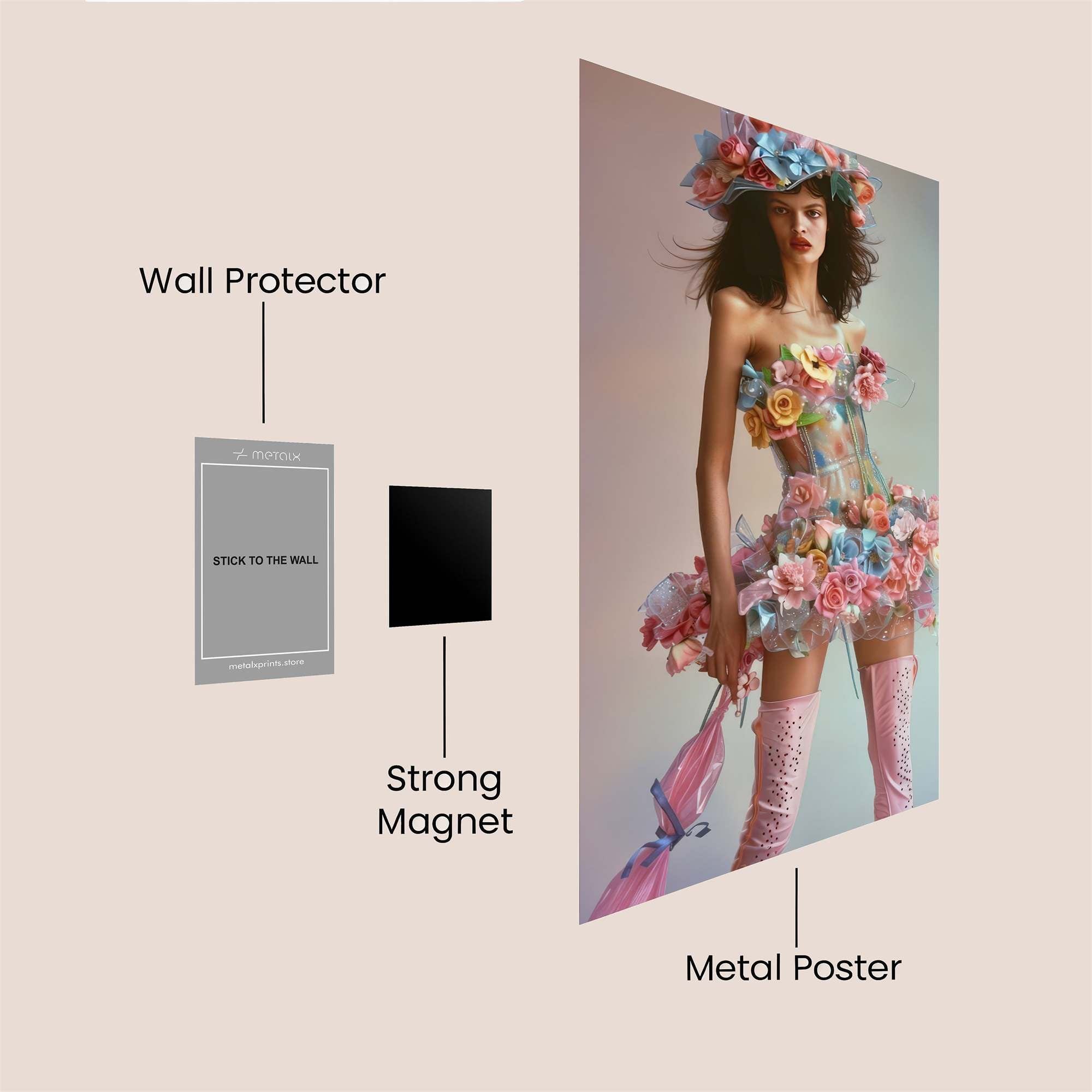 Floral Fantasy Safe Wall Magnetic / M