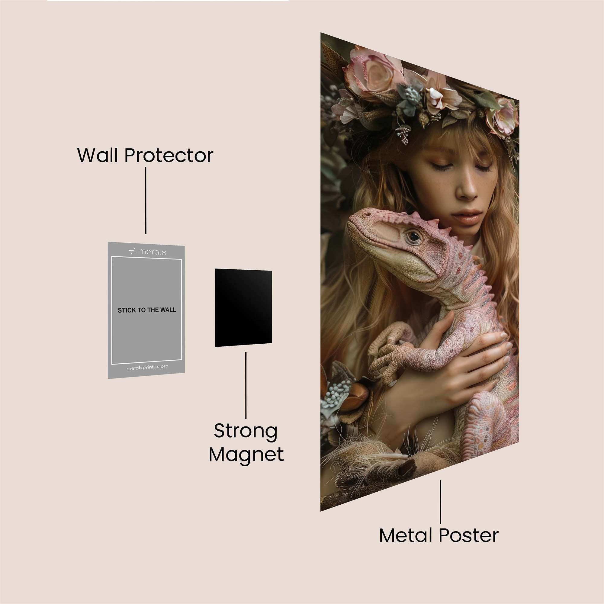 Dinosaur Serenity Safe Wall Magnetic / M