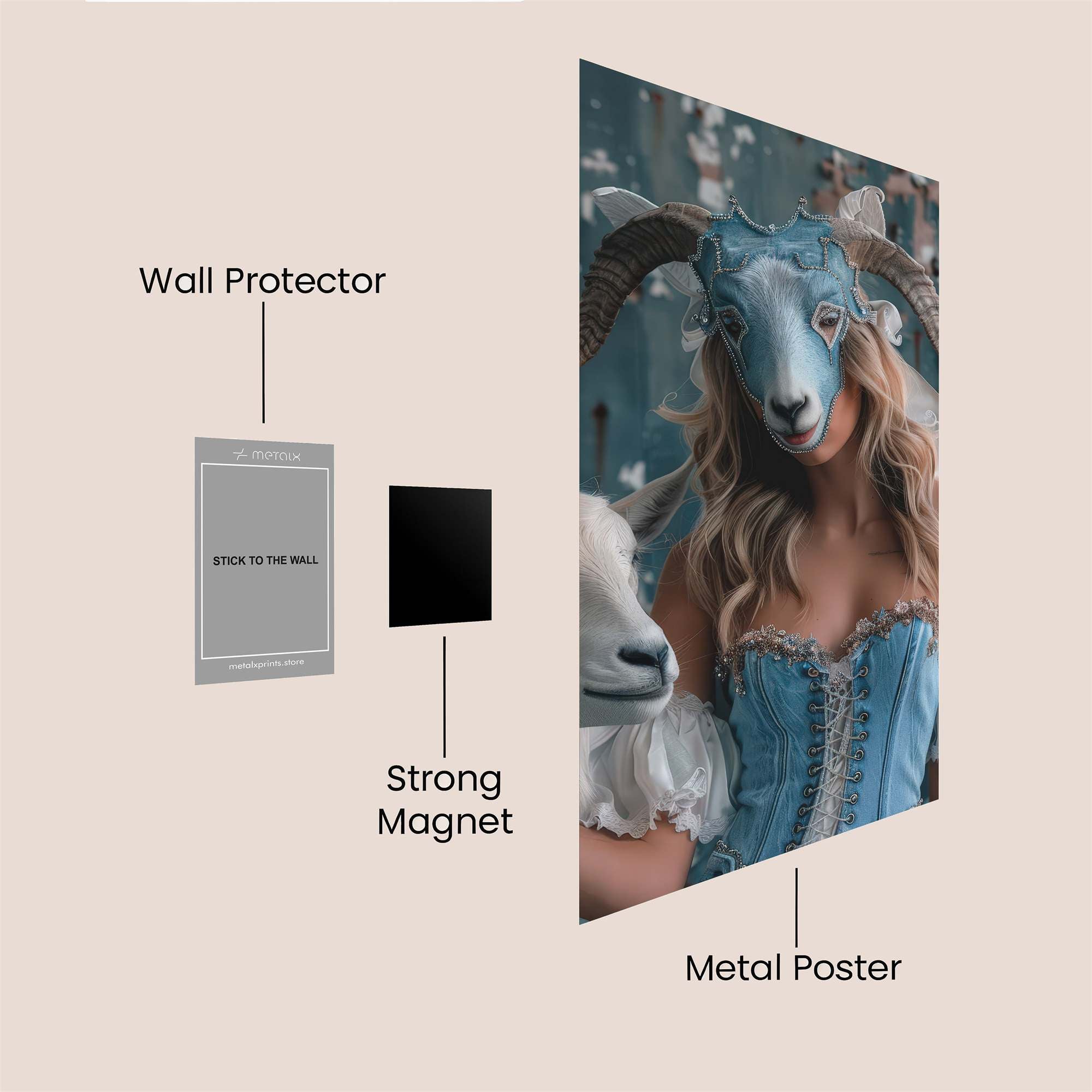 Goat Enchantress Safe Wall Magnetic / M