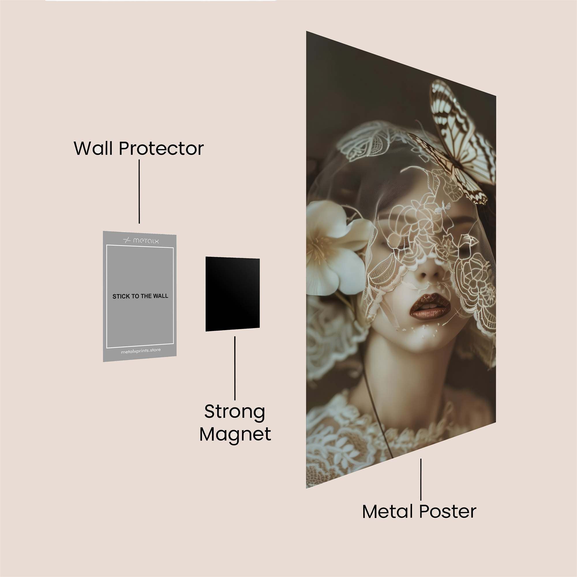 Butterfly Enigma Safe Wall Magnetic / M