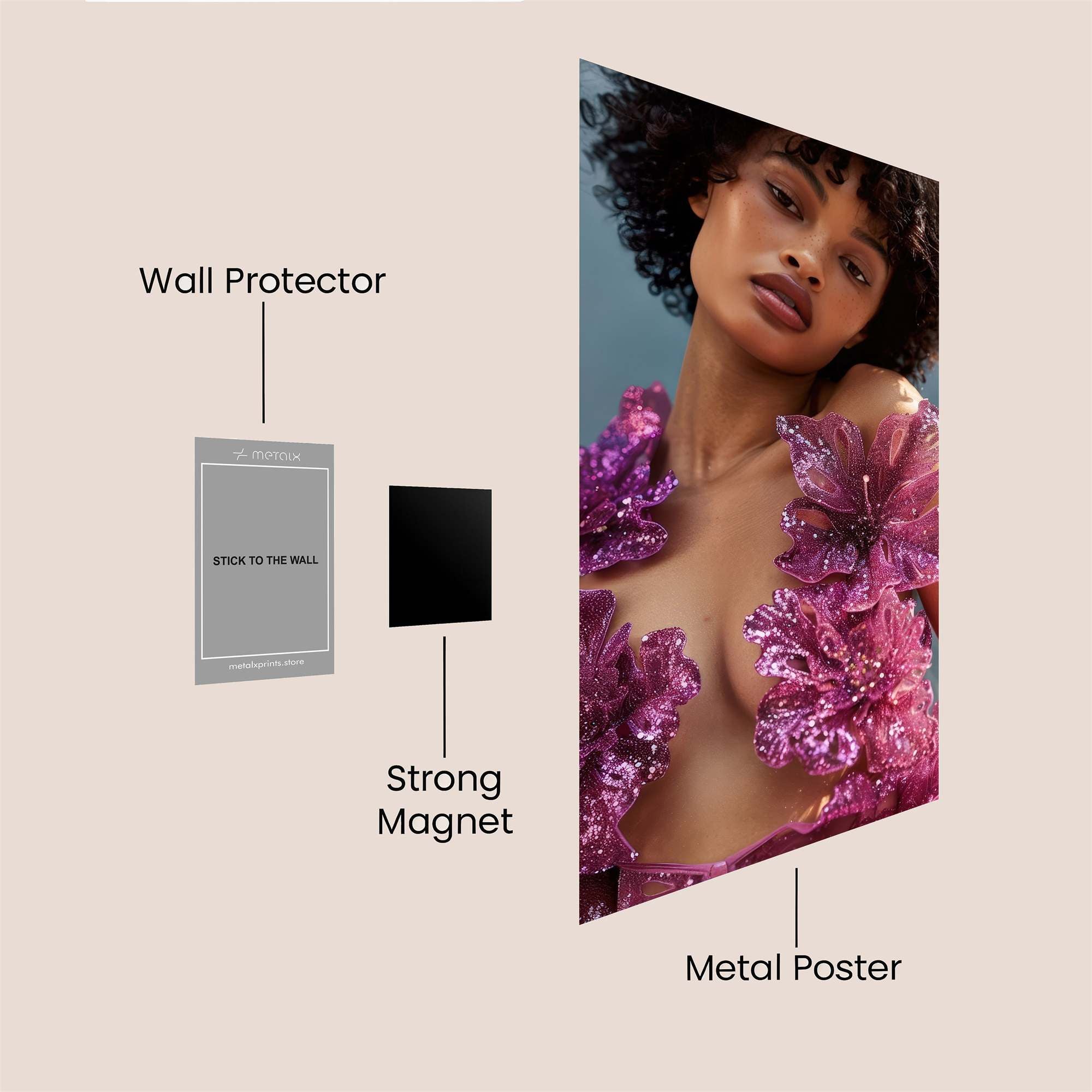 Floral Radiance Safe Wall Magnetic / M