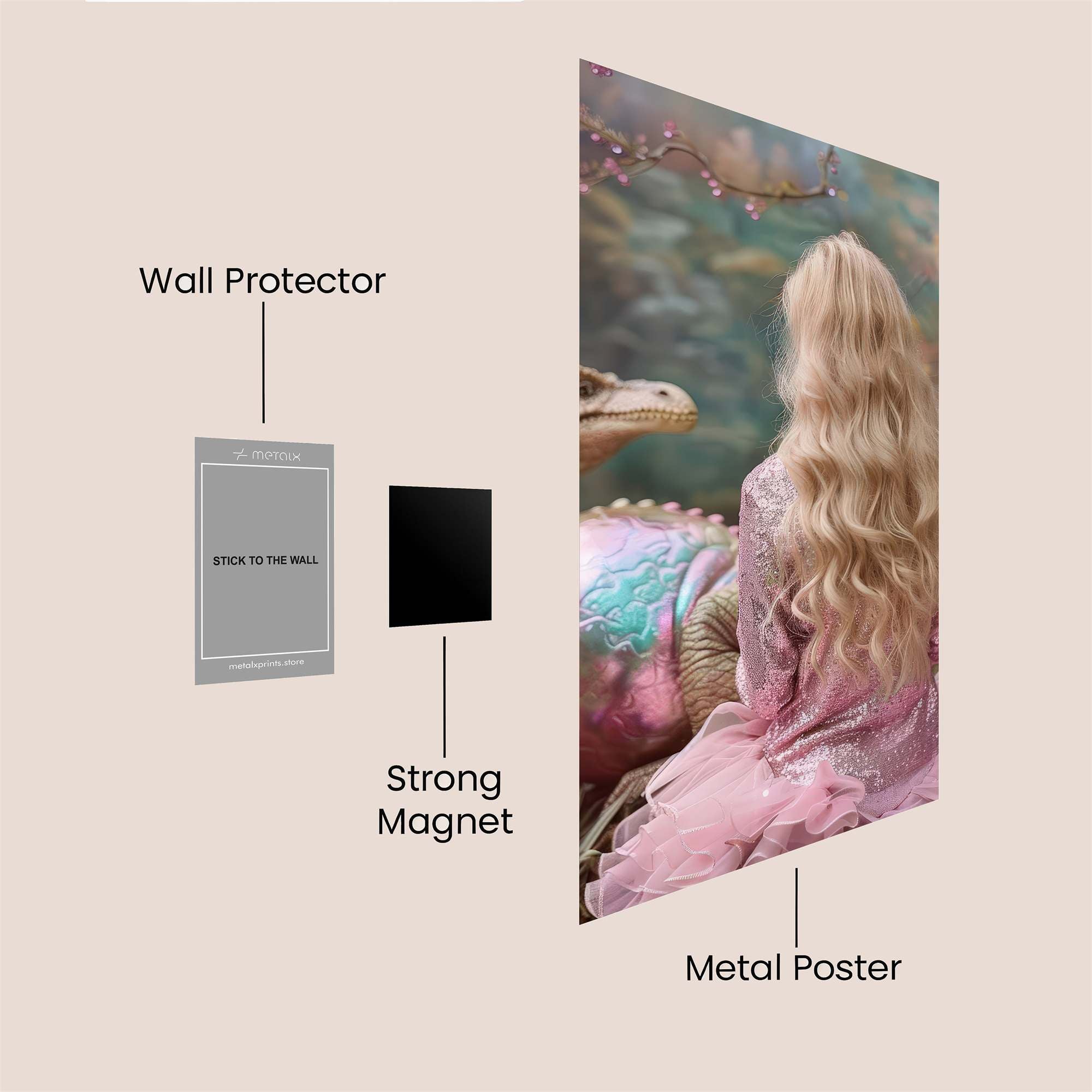 Dinosaur Dream Safe Wall Magnetic / M