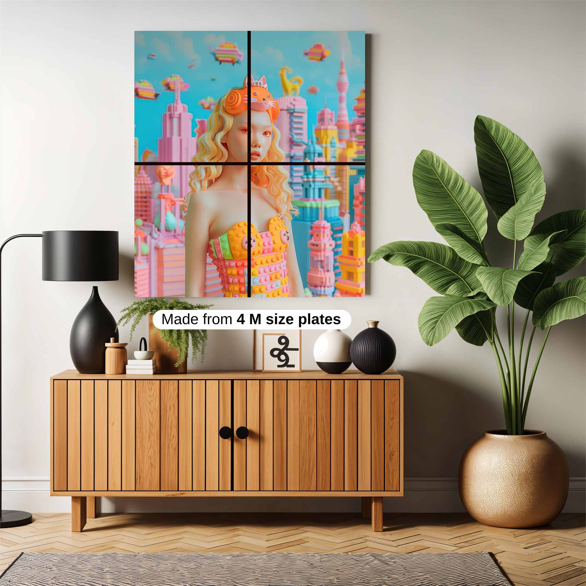 Neon Dreamscape Safe Wall Magnetic / M