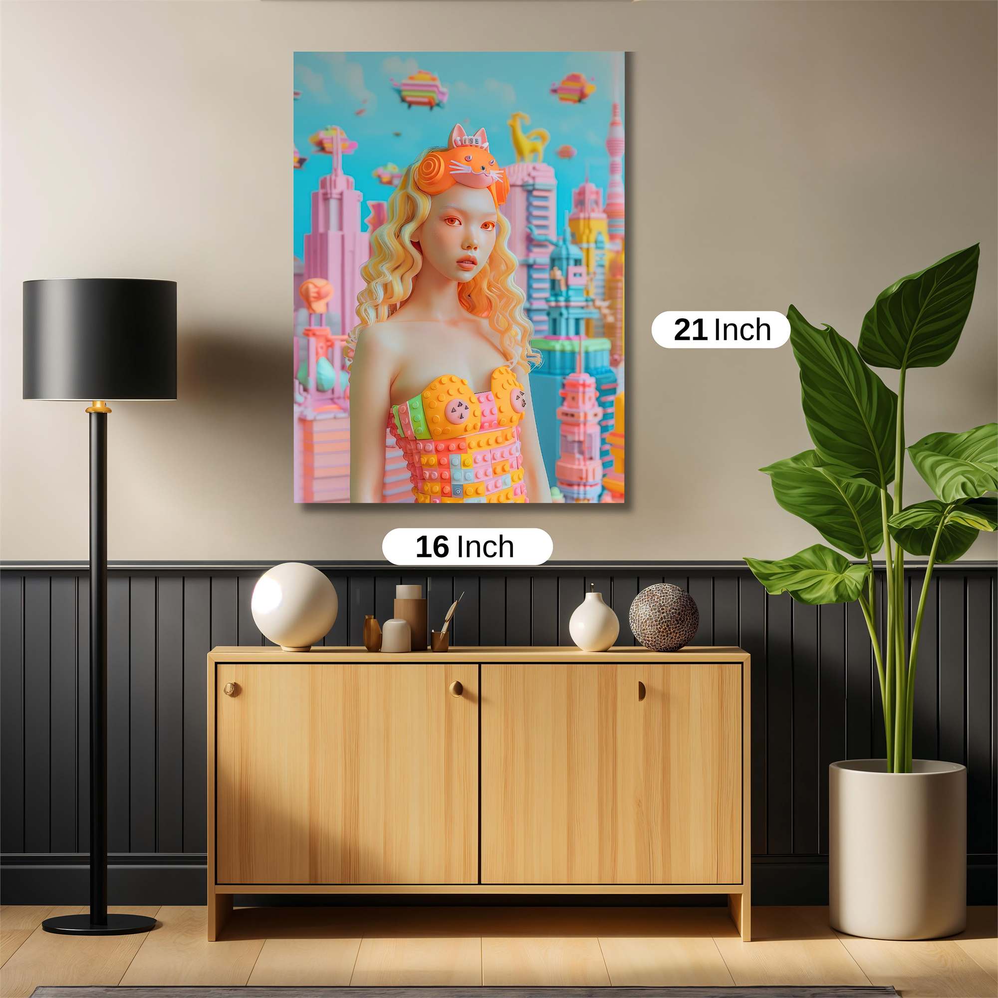 Neon Dreamscape Safe Wall Magnetic / M