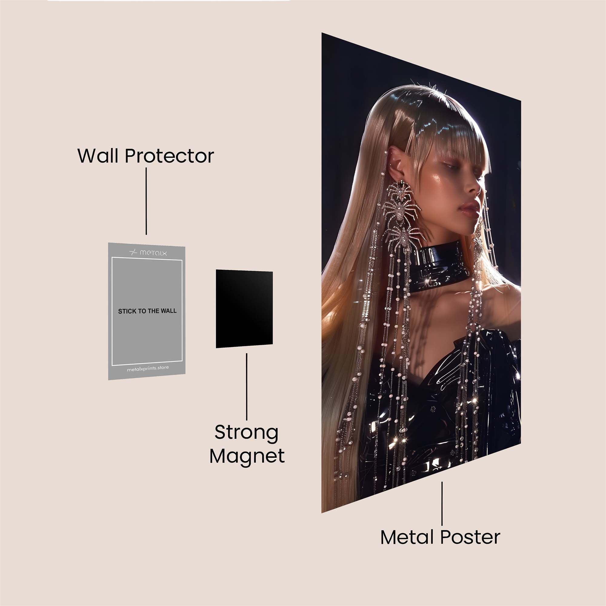 Glittering Enigma Safe Wall Magnetic / M