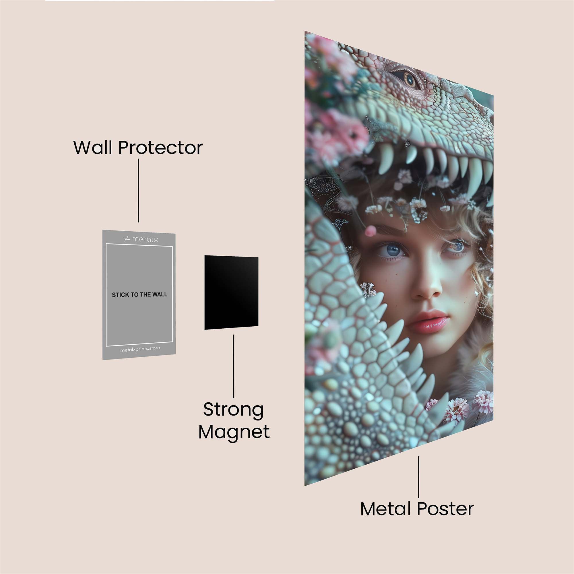 Dino Dream Safe Wall Magnetic / M