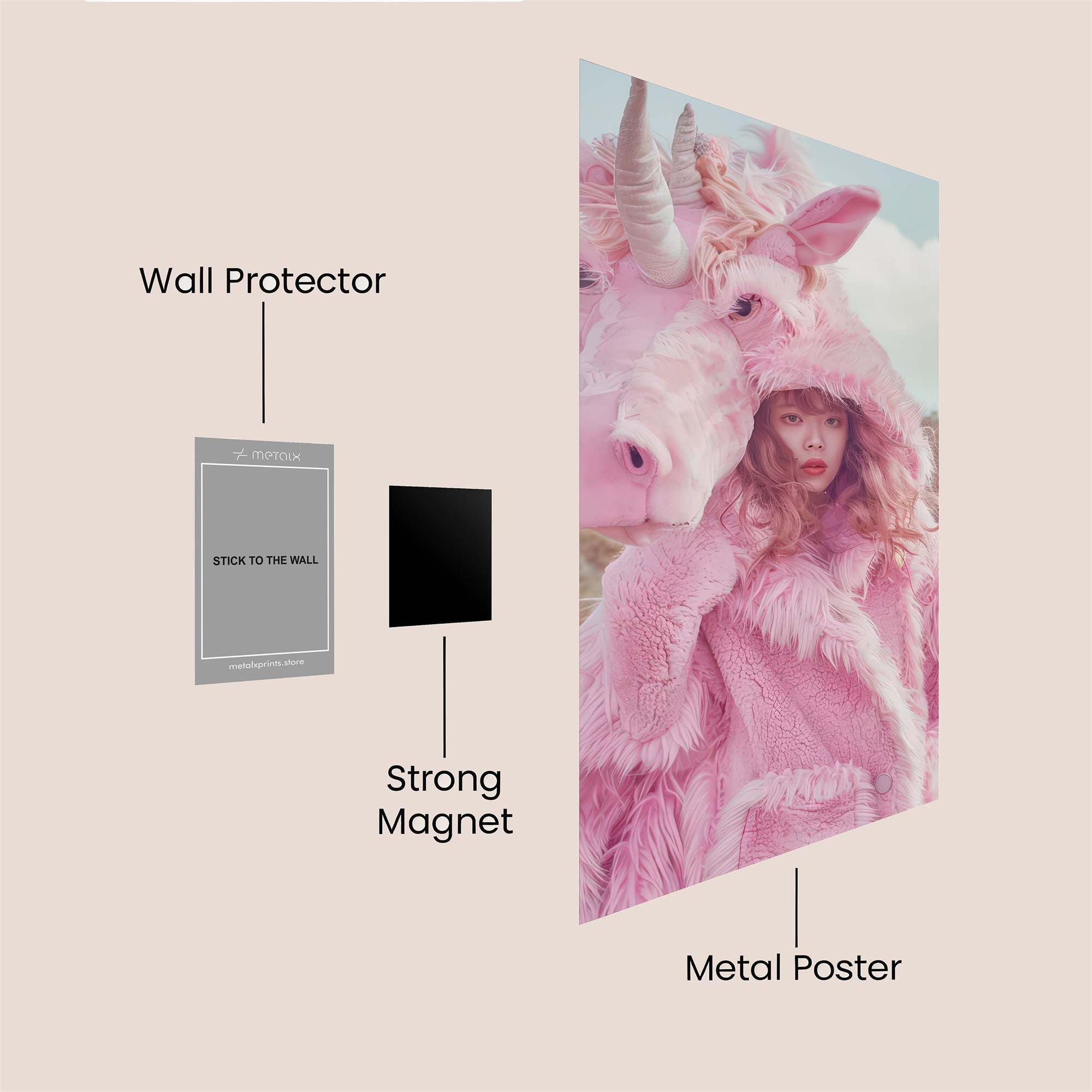 Unicorn Whimsy Safe Wall Magnetic / M