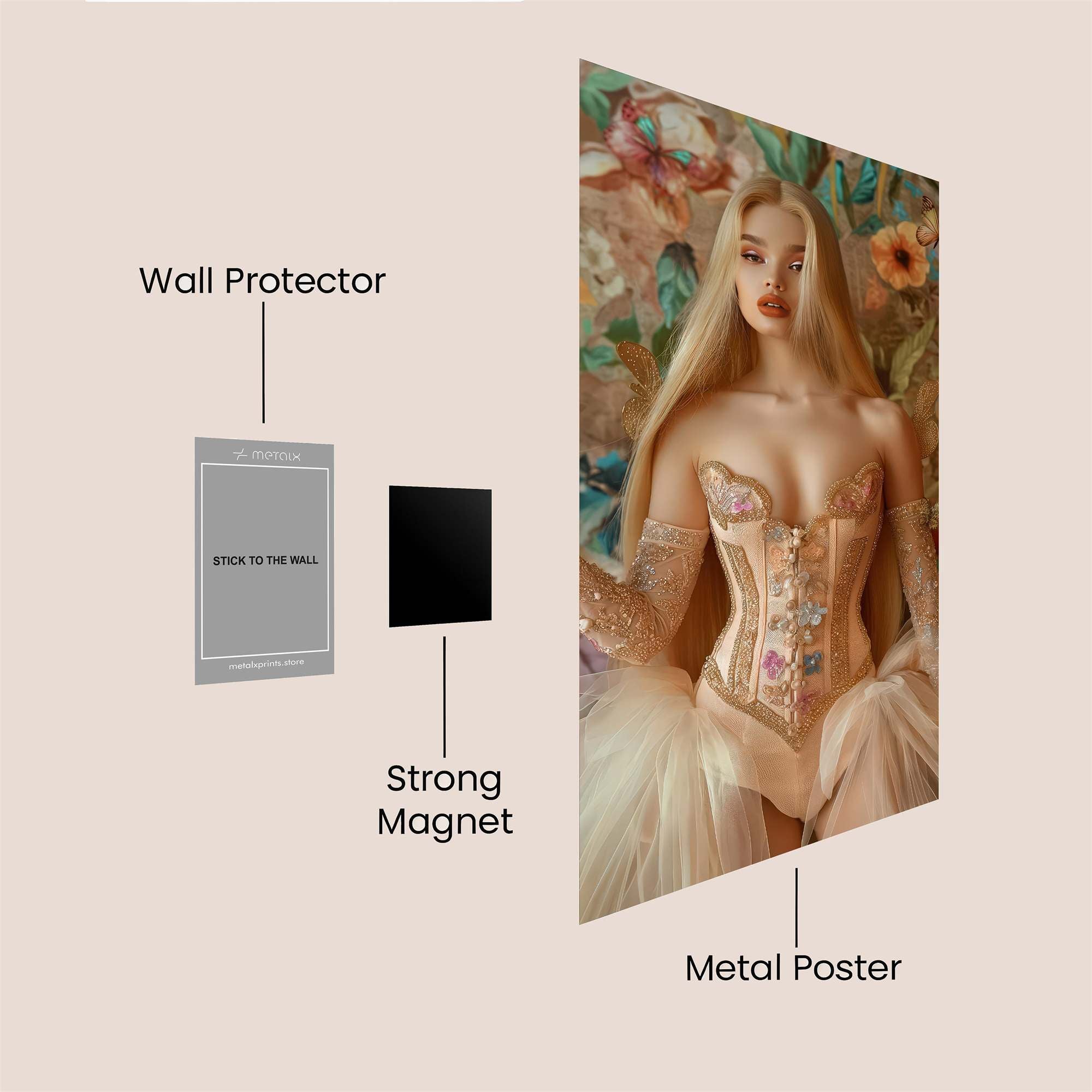 Floral Enchantment Safe Wall Magnetic / M