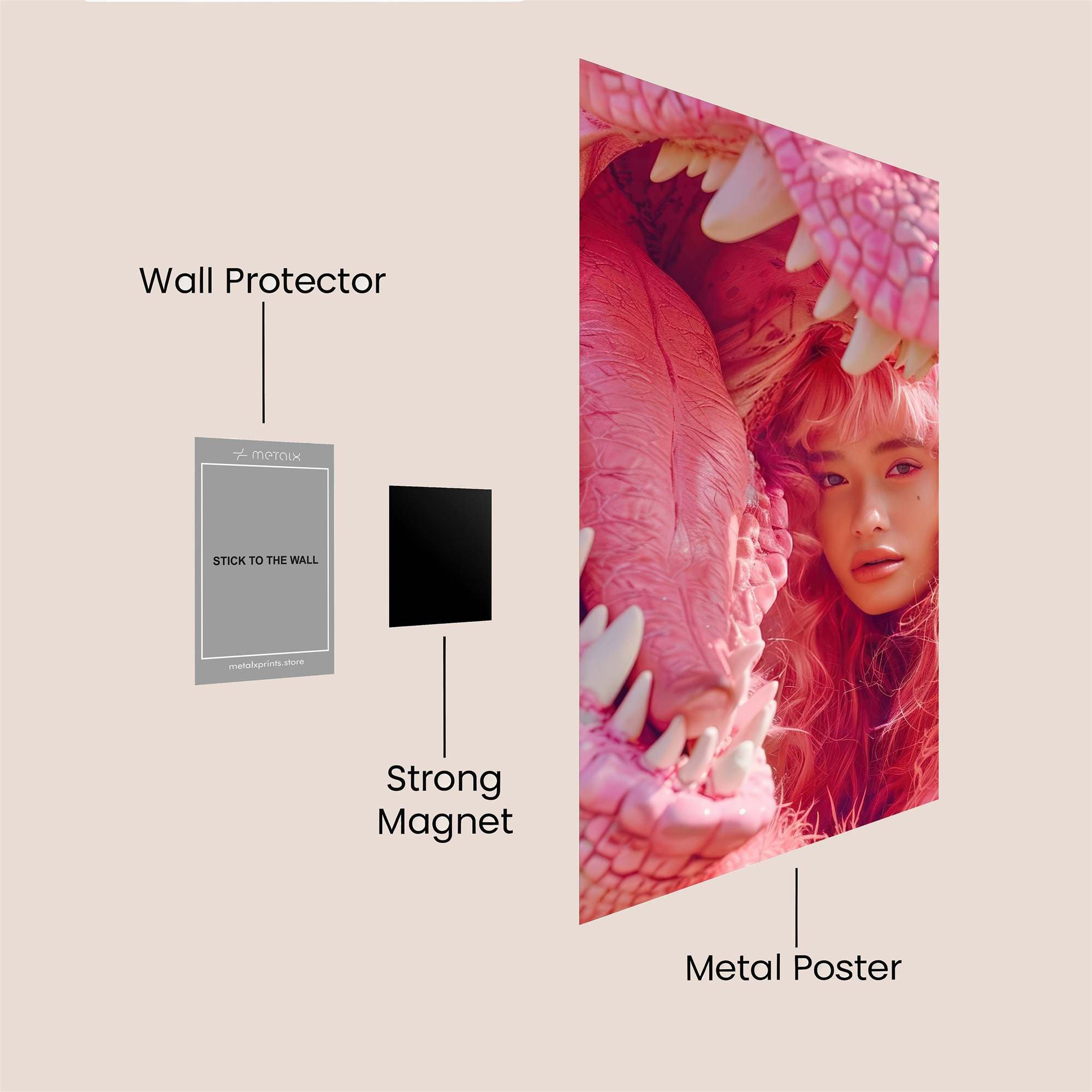 Dragon Whimsy Safe Wall Magnetic / M