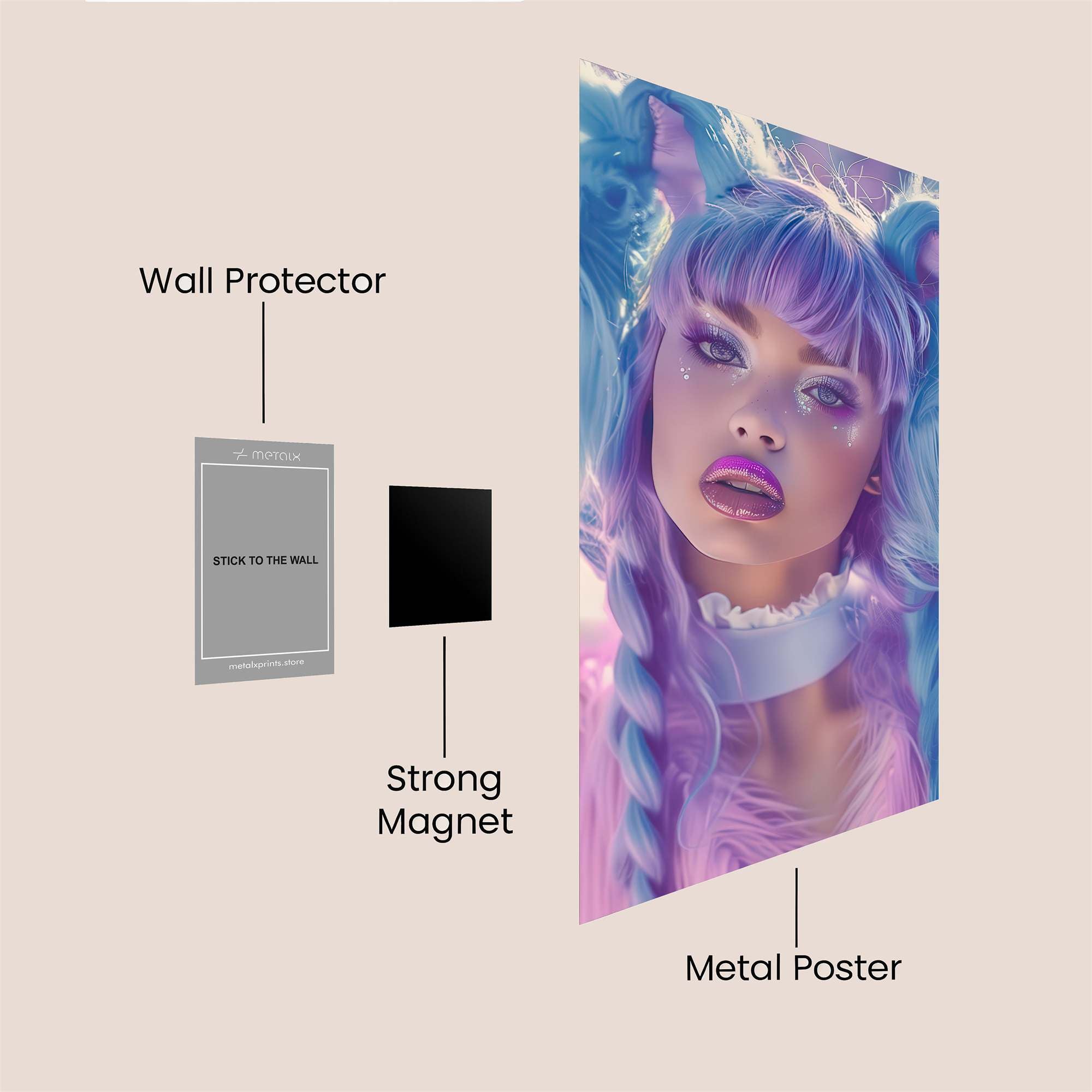 Kawaii Dream Safe Wall Magnetic / M