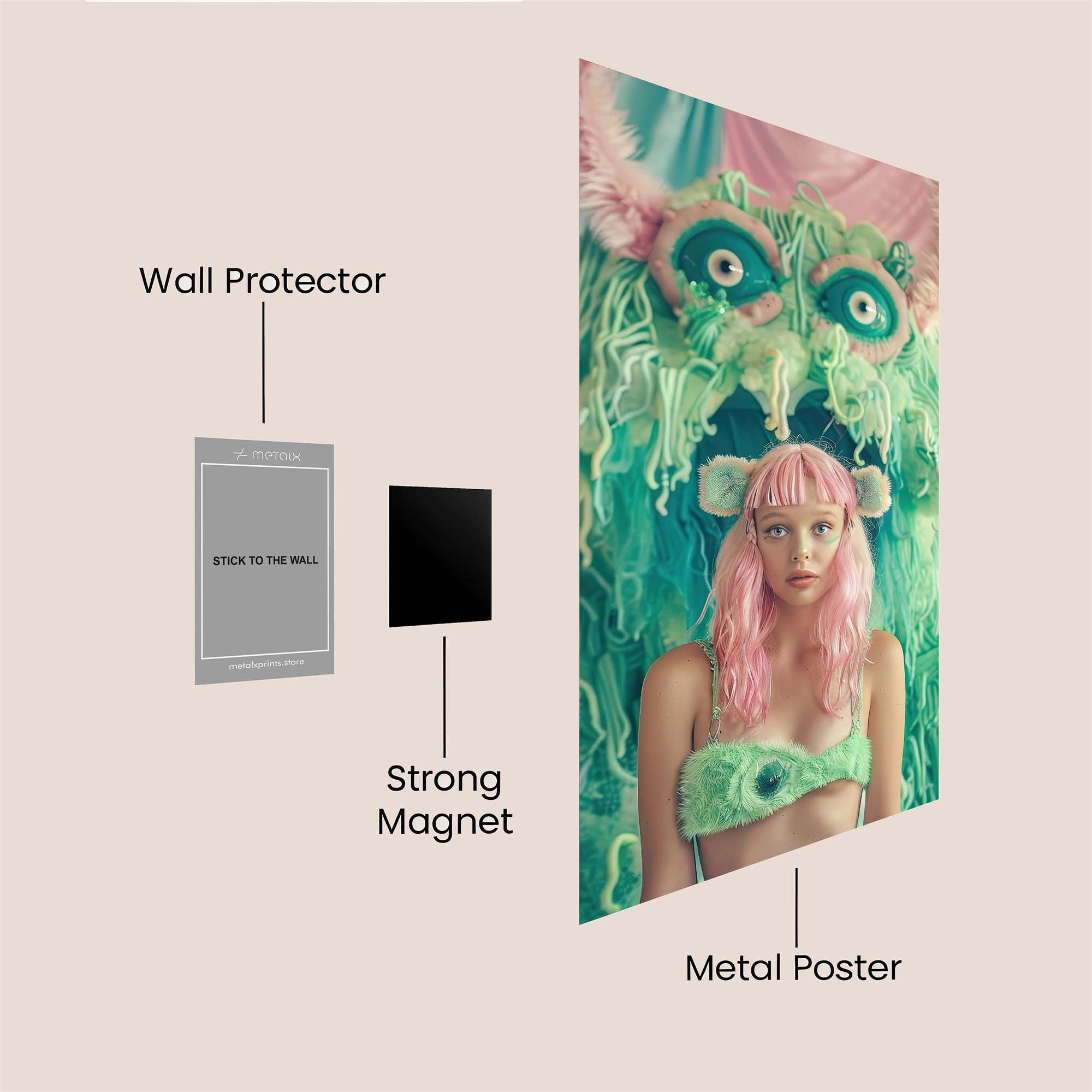 Monster Whimsy Safe Wall Magnetic / M