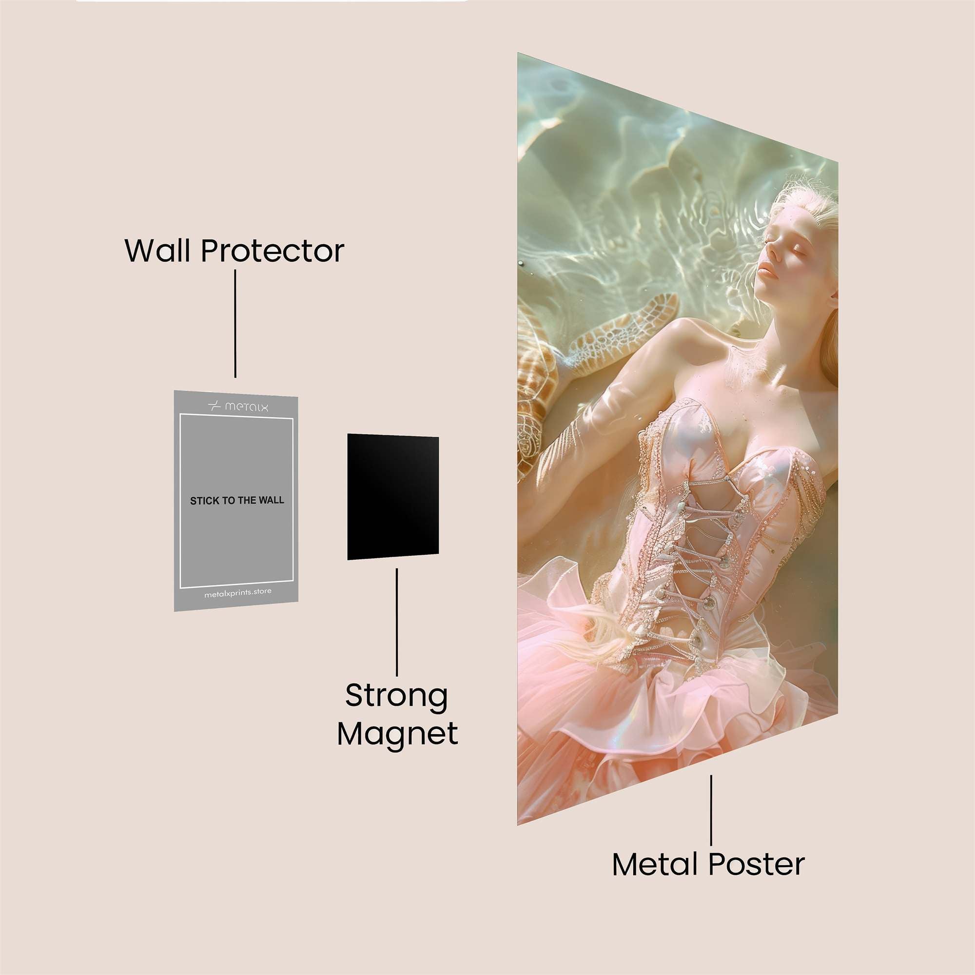 Serene Mermaid Safe Wall Magnetic / M