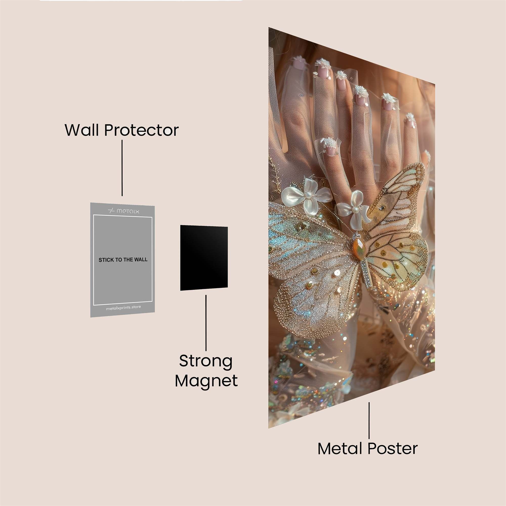 Butterfly Enchantment Safe Wall Magnetic / M