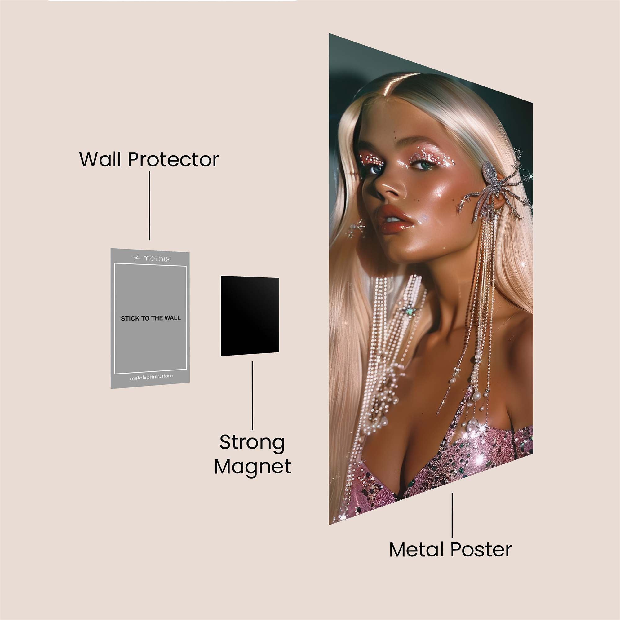 Lunar Elegance Safe Wall Magnetic / M