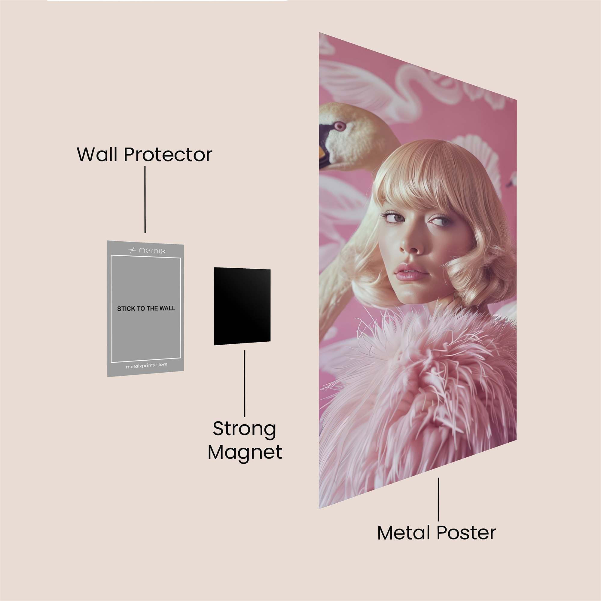 Swan Elegance Safe Wall Magnetic / M