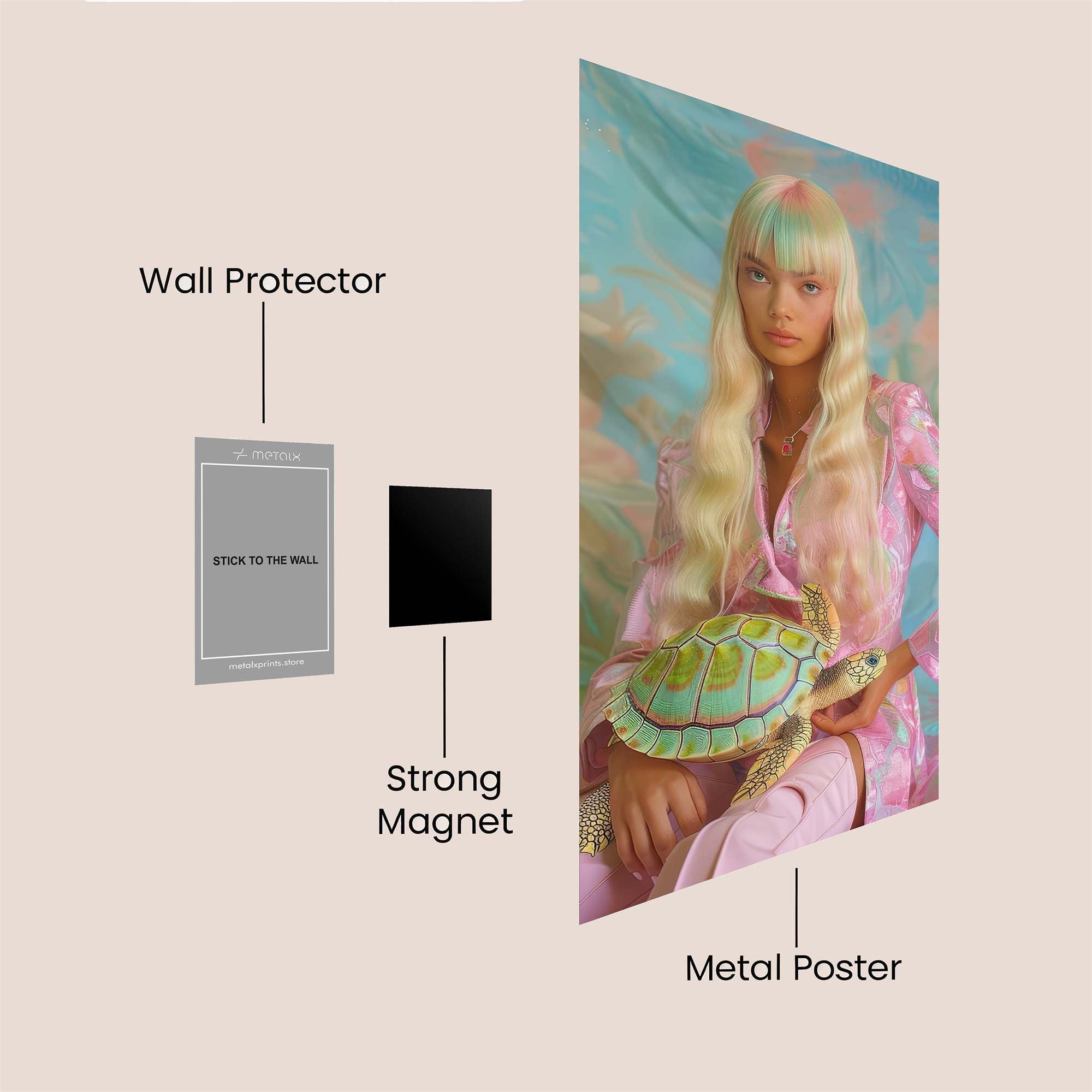 Turtle Tranquility Safe Wall Magnetic / M