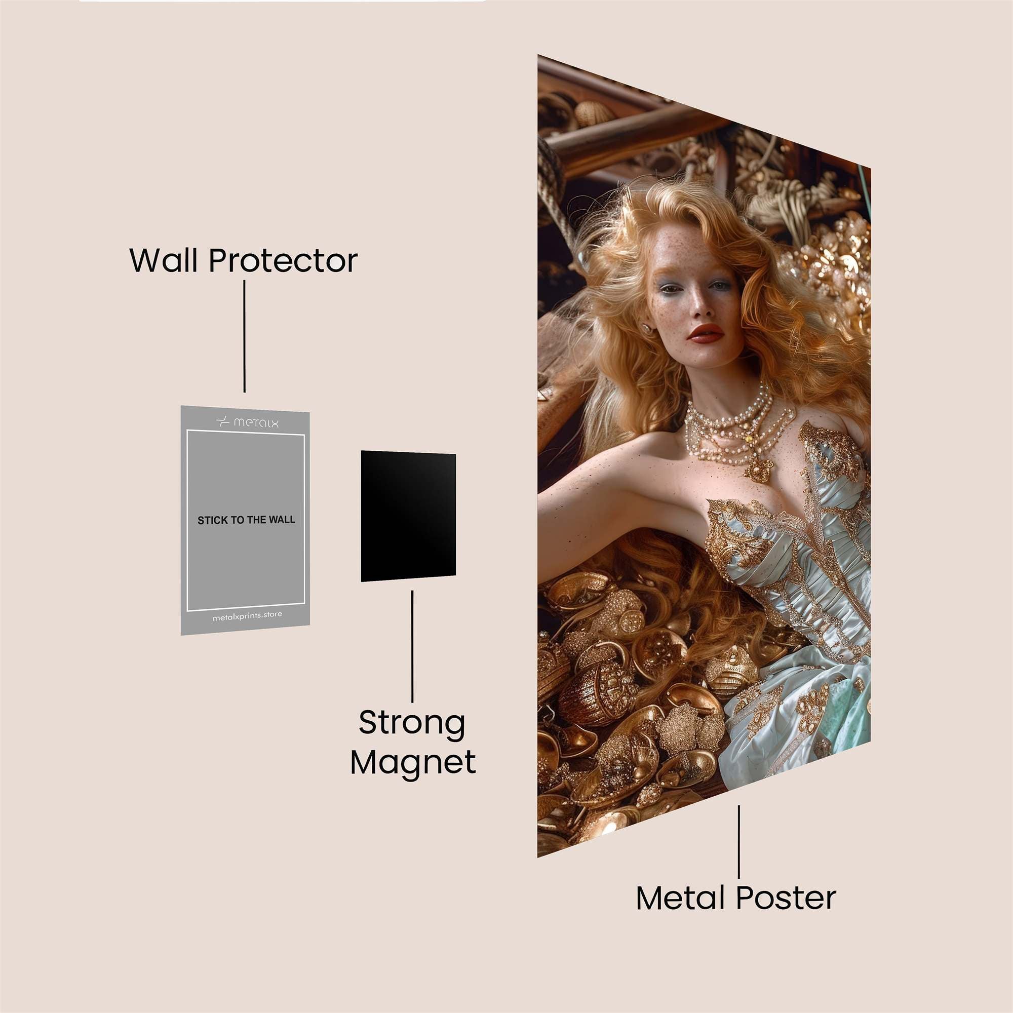 Mermaid Dream Safe Wall Magnetic / M