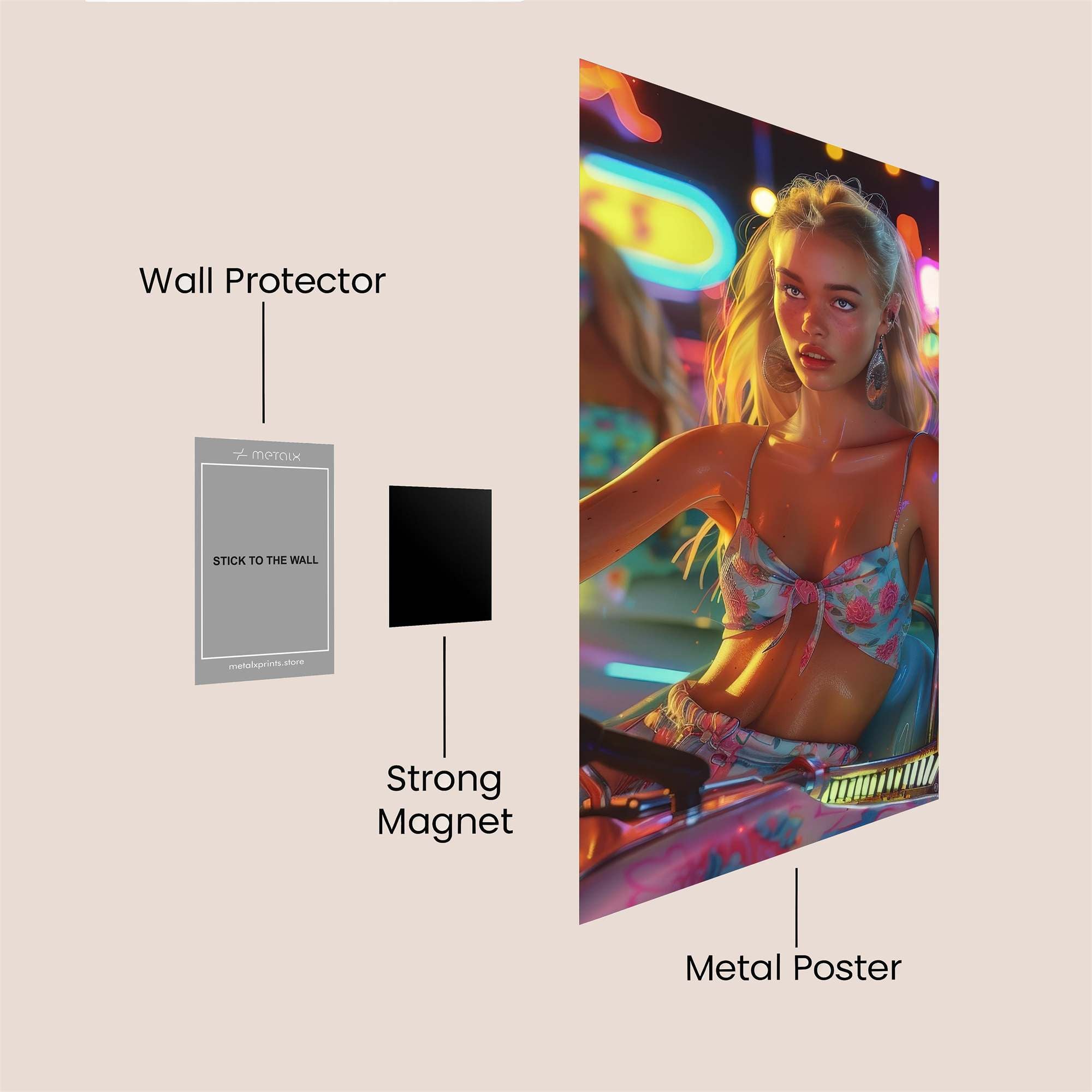 Neon Bliss Safe Wall Magnetic / M