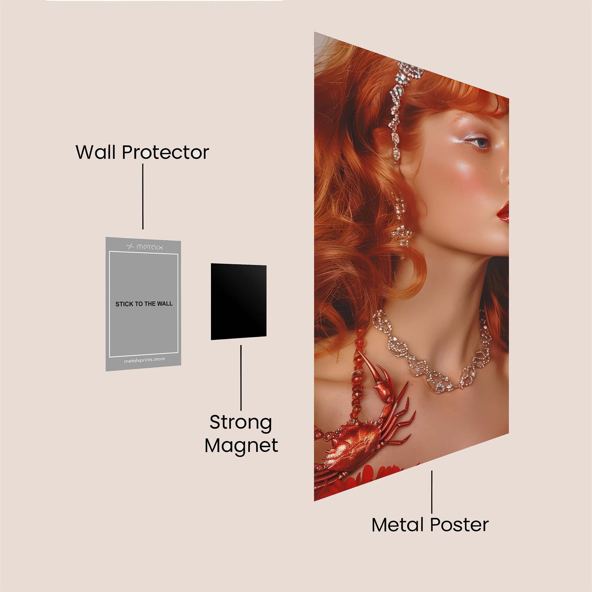 Fiery Elegance Safe Wall Magnetic / M