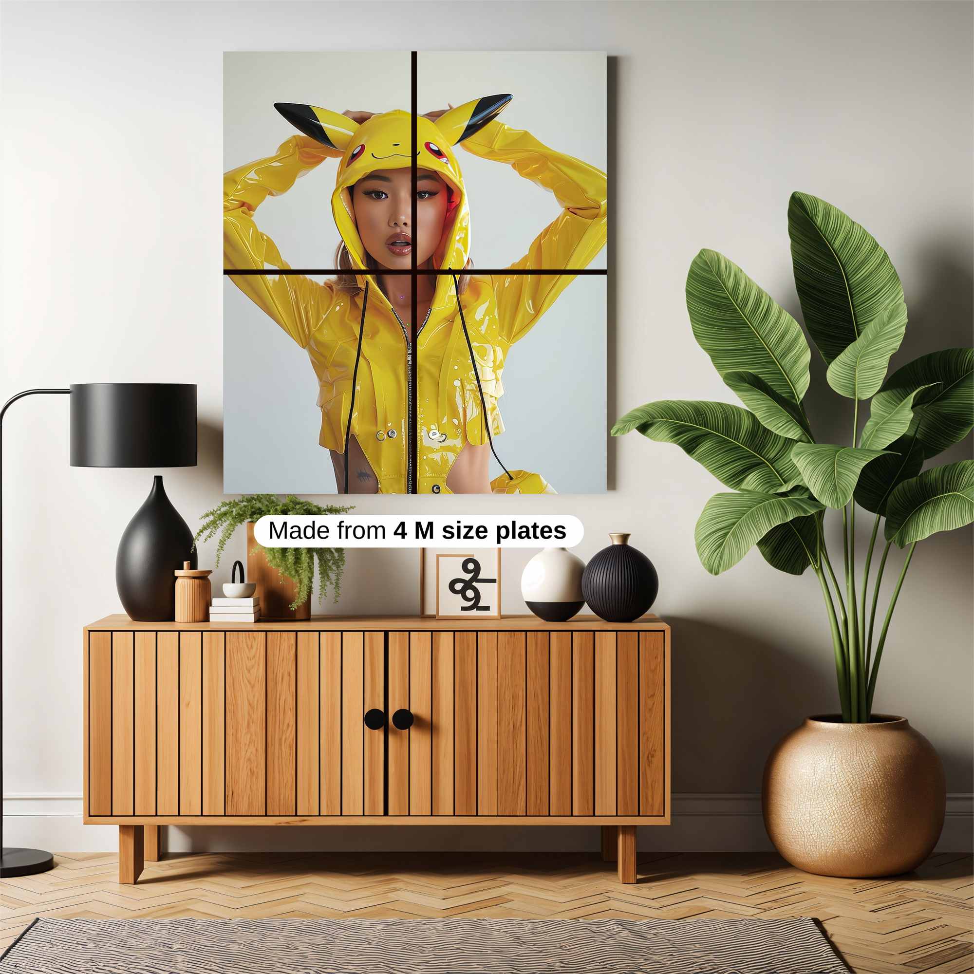 Pikachu Playful Safe Wall Magnetic / M
