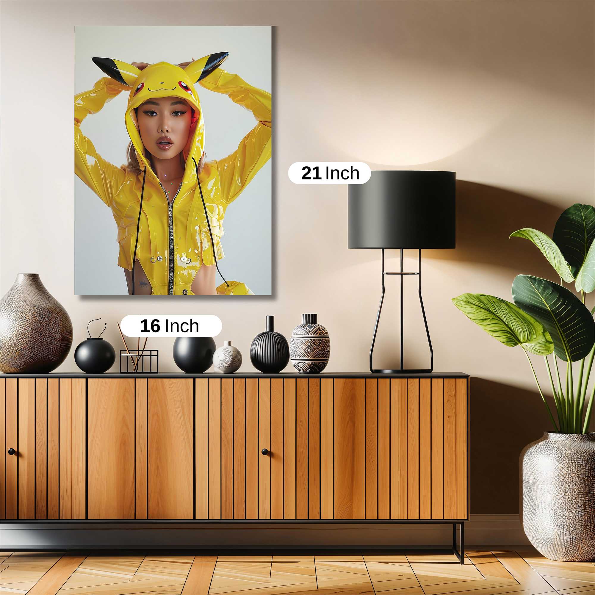 Pikachu Playful Safe Wall Magnetic / M