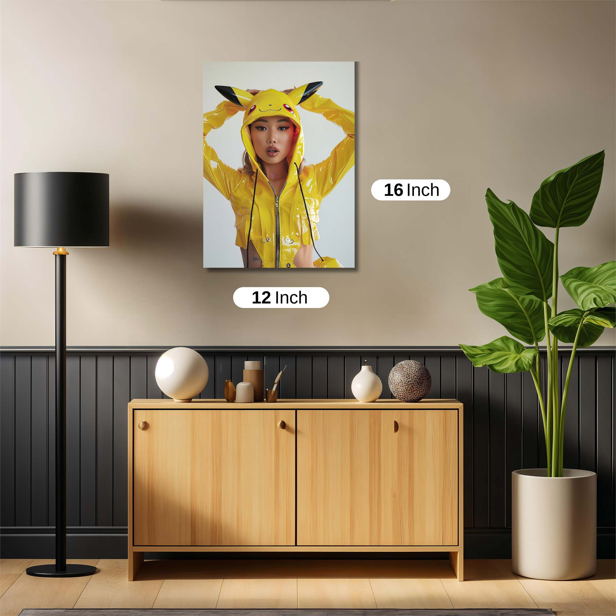 Pikachu Playful Safe Wall Magnetic / M