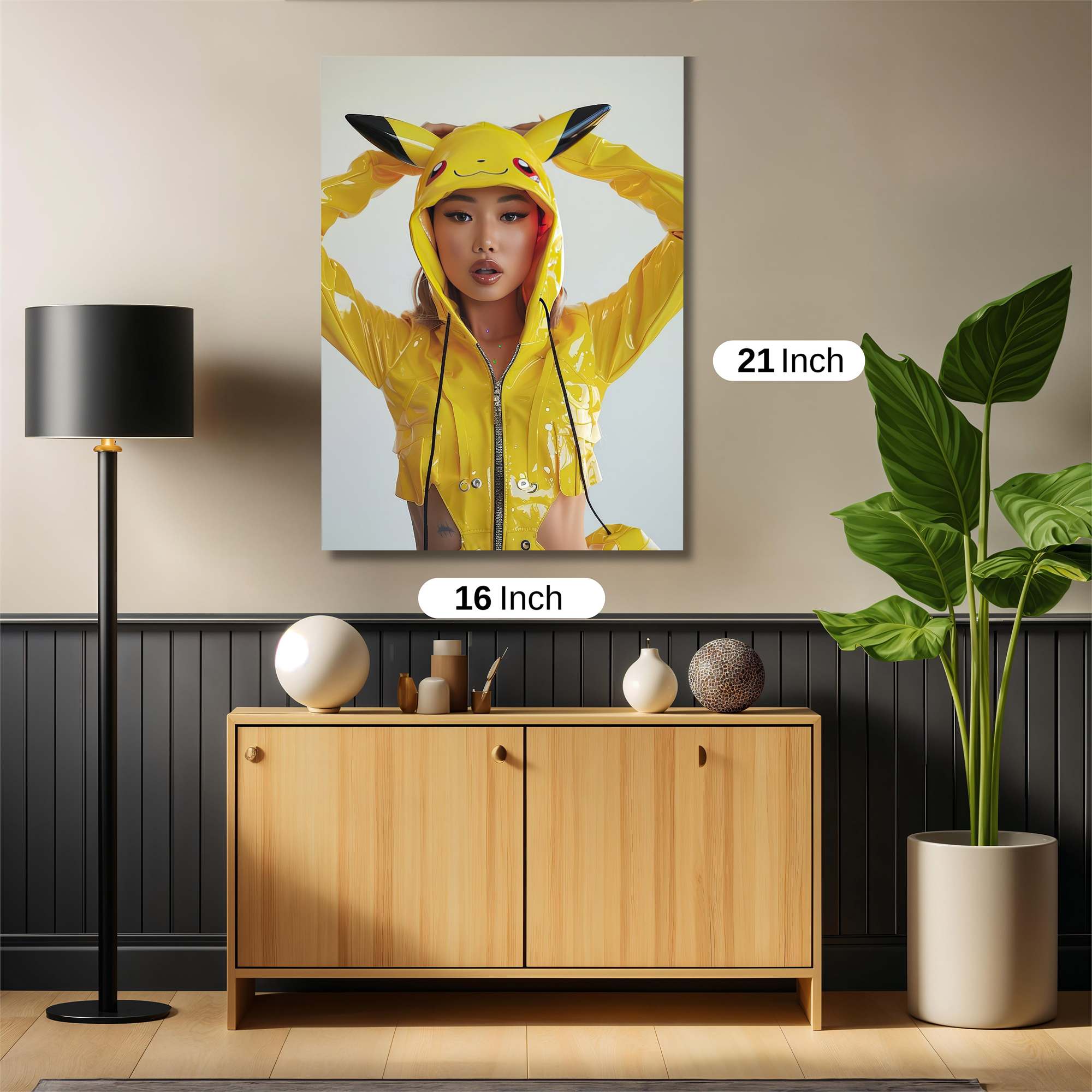 Pikachu Playful Safe Wall Magnetic / M